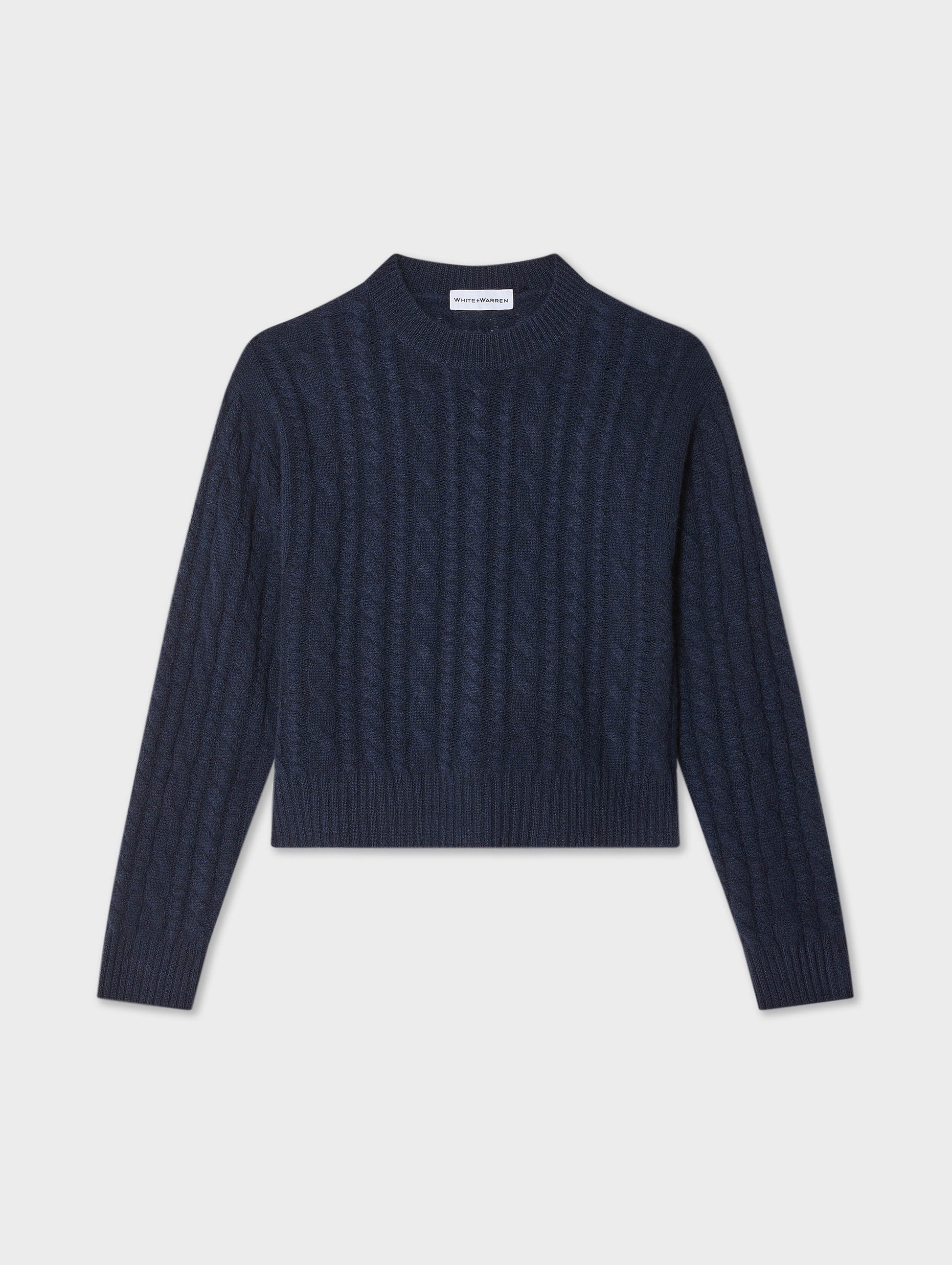 Cashmere Mixed Cable Crewneck