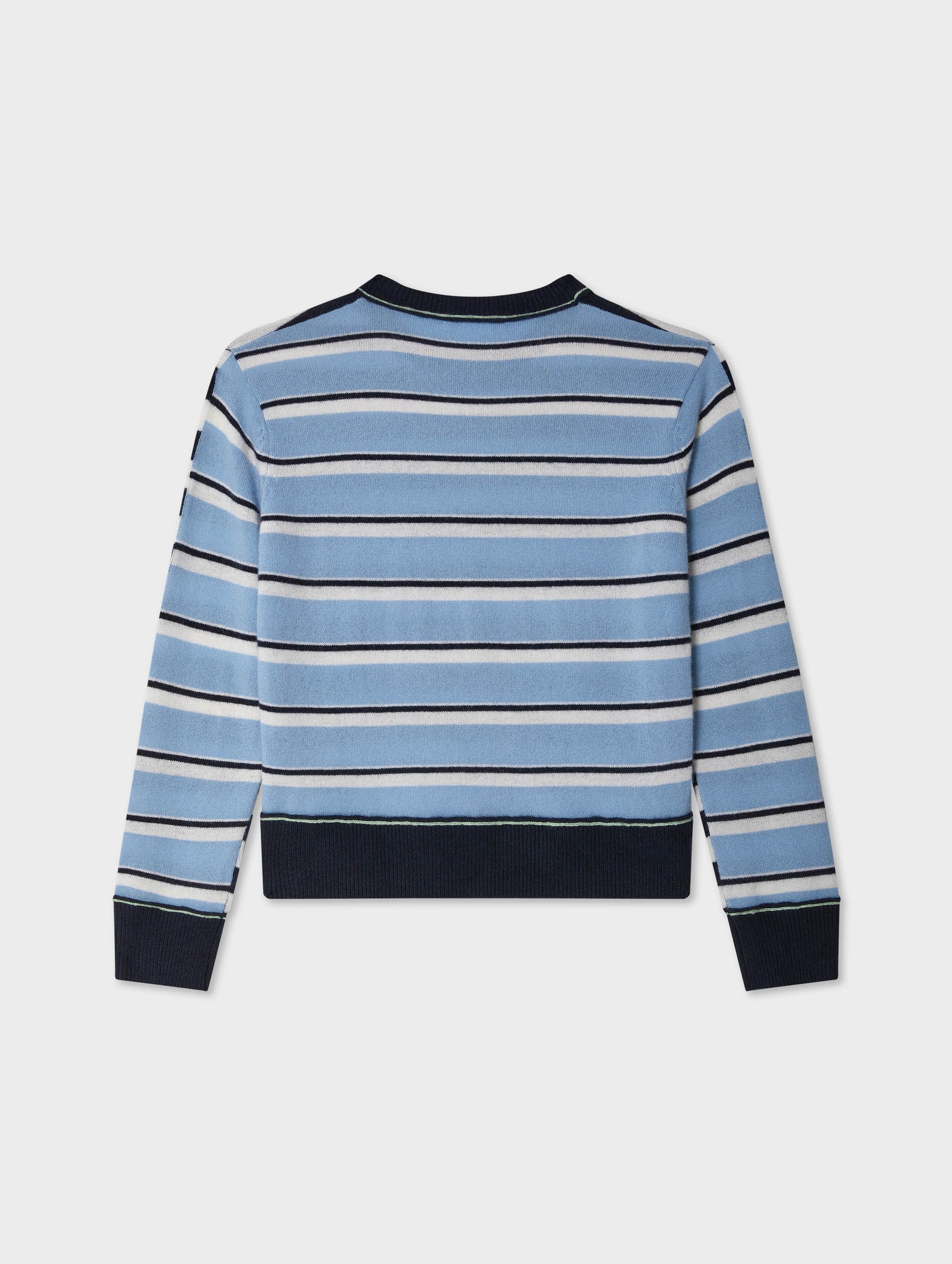 Cashmere Mixed Stripe Crewneck
