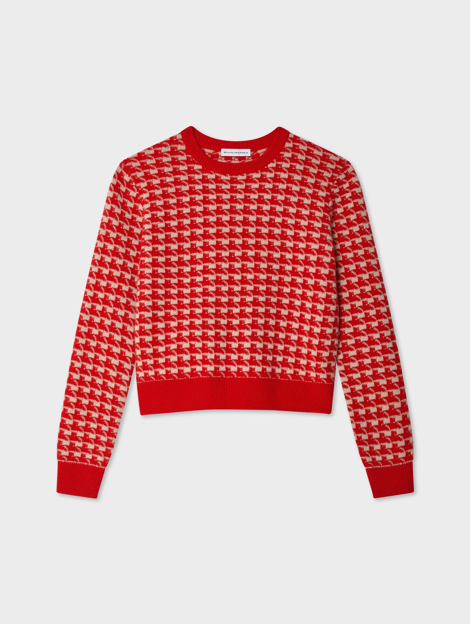 Cashmere Gingham Crewneck