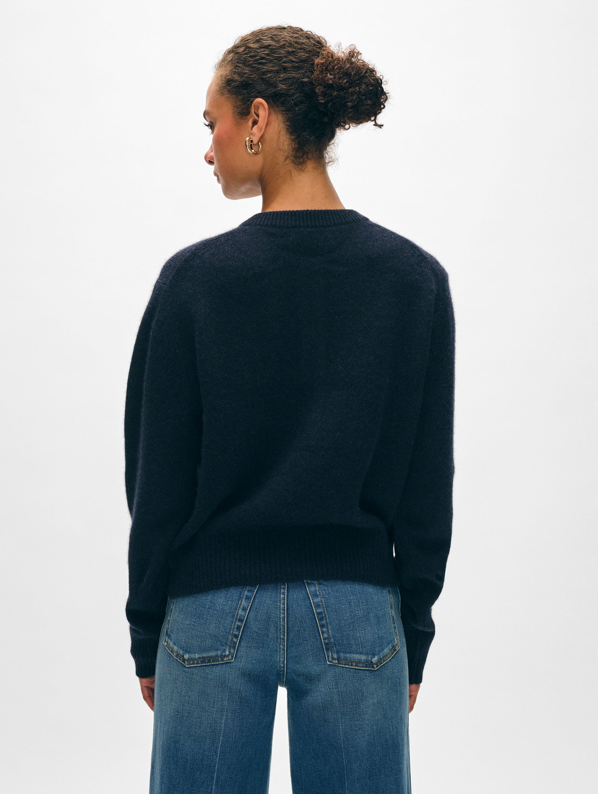 Cashmere Rib Trim Henley