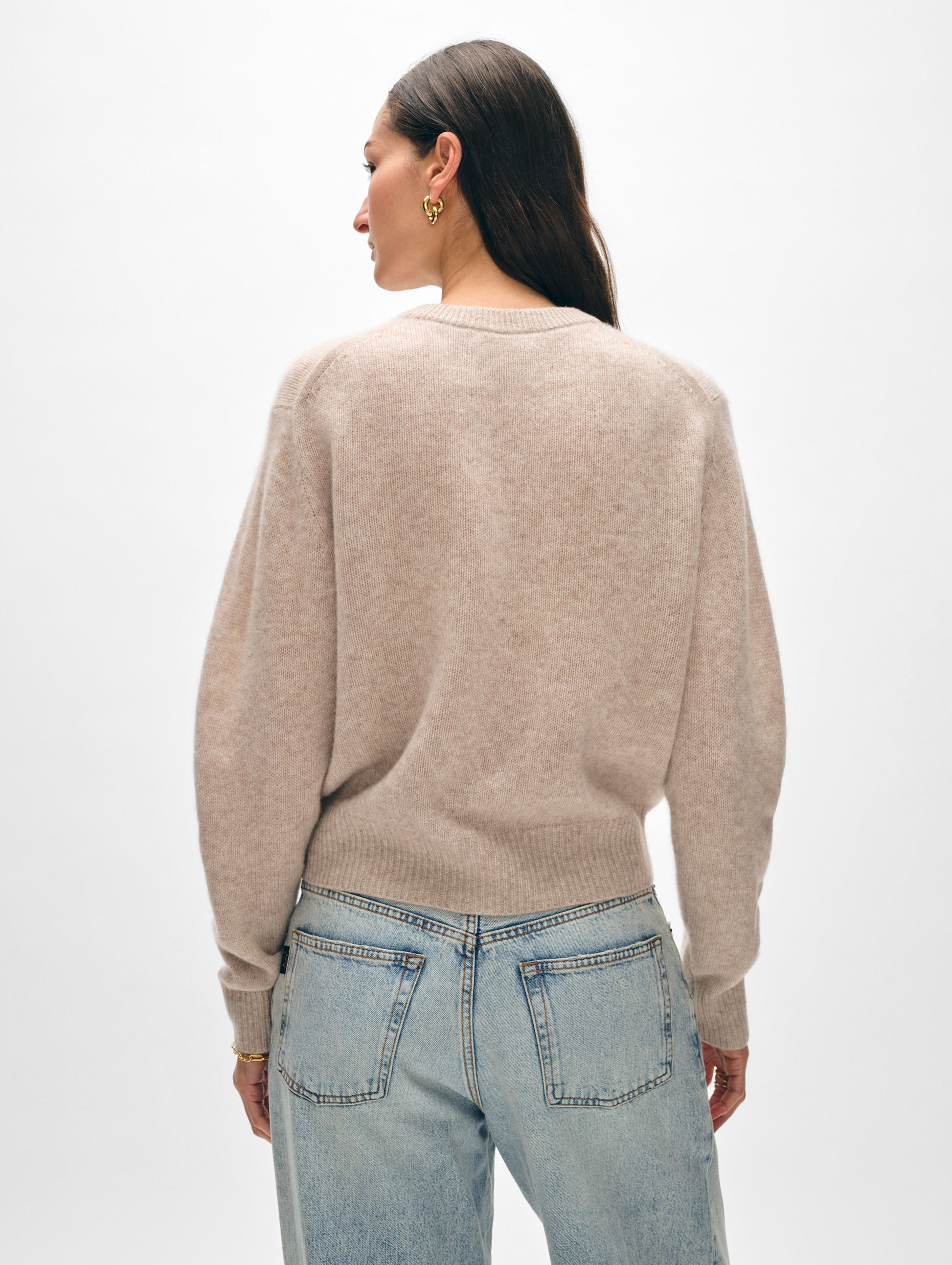 Cashmere Rib Trim Henley