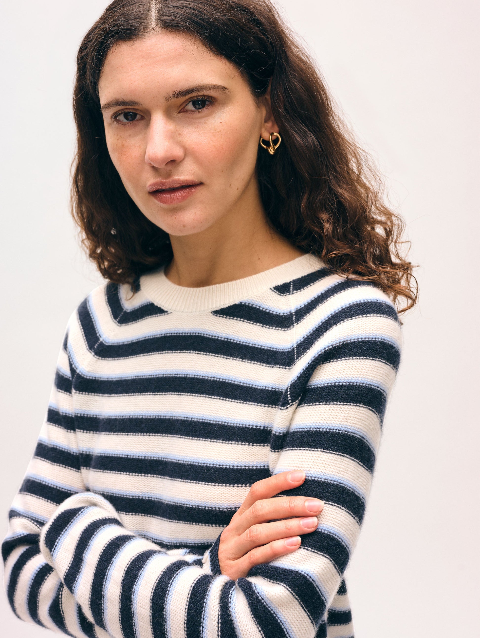 Cashmere Striped Sweatshirt