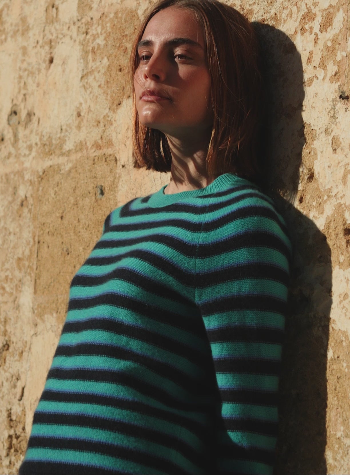 Cashmere Striped Sweatshirt
