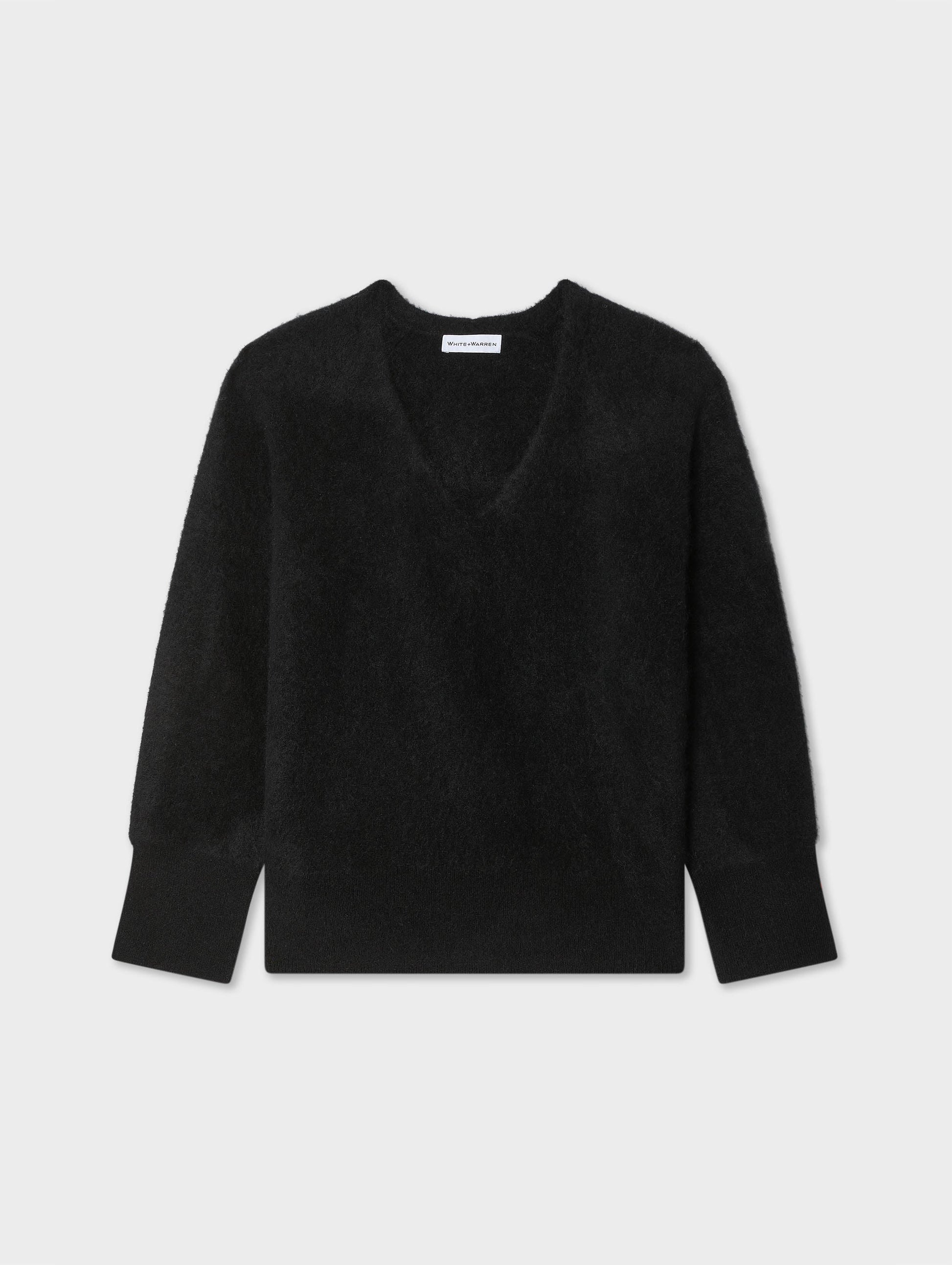 Brushed Cashmere Easy V Neck