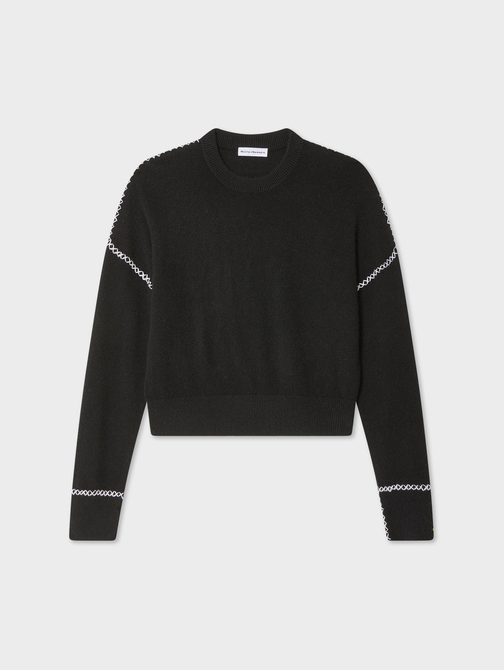 Cashmere Blanket Stitch Crewneck