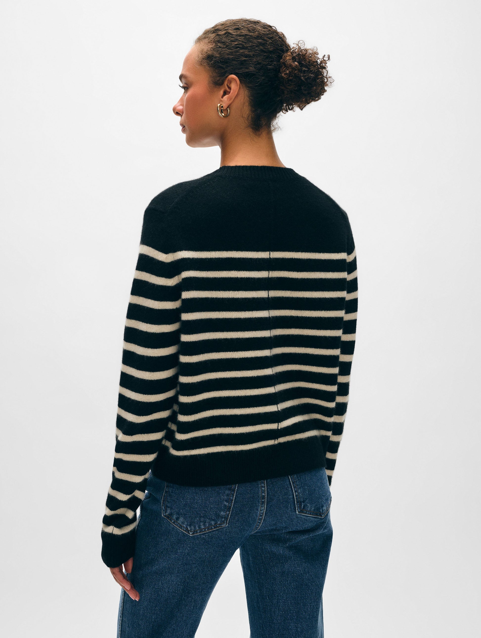Cashmere Multi Striped Crewneck