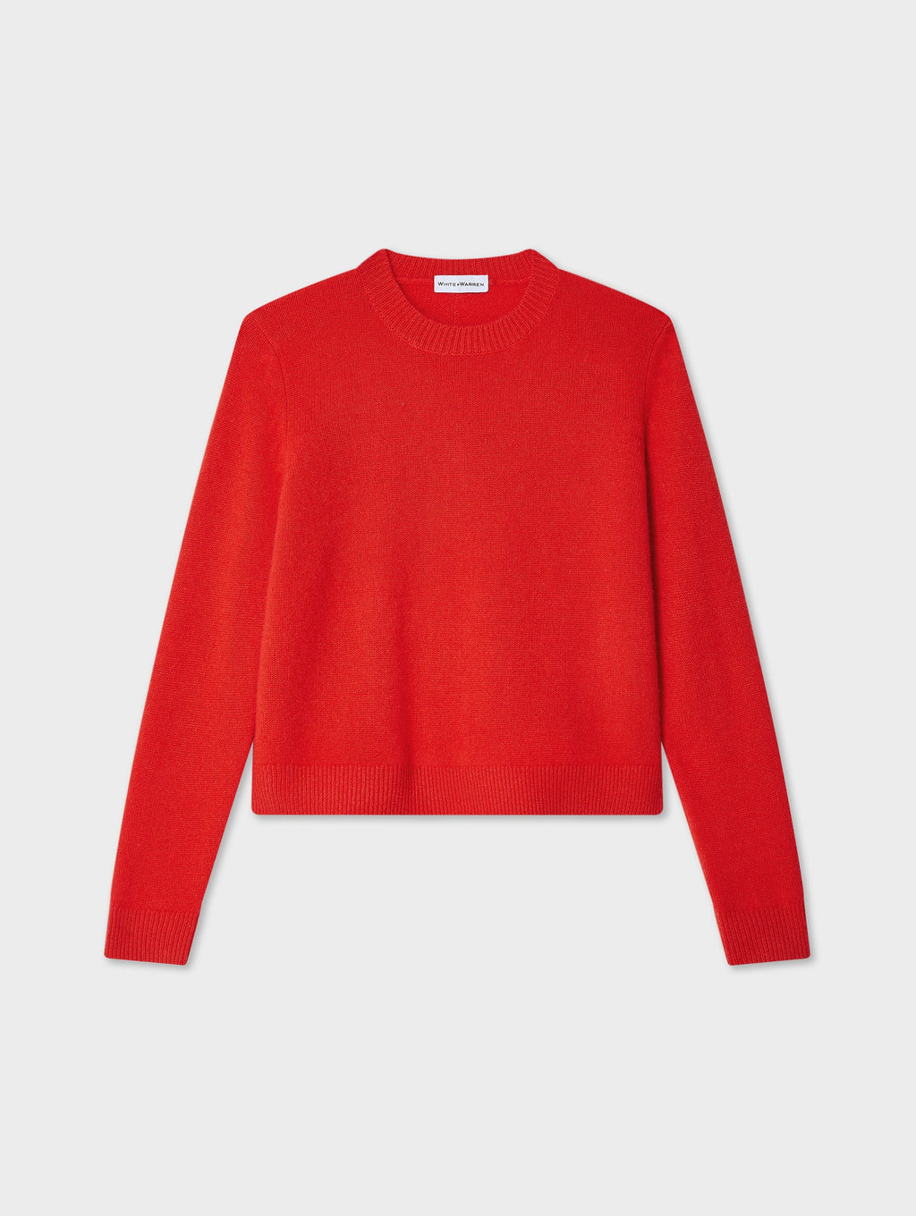 Cashmere Rib Trim Crewneck