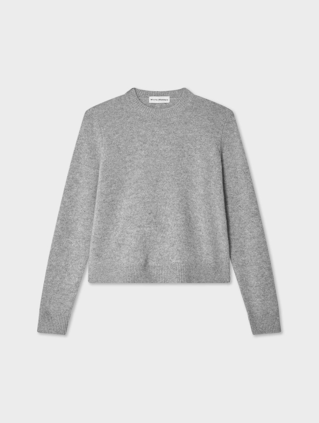 Cashmere Rib Trim Crewneck