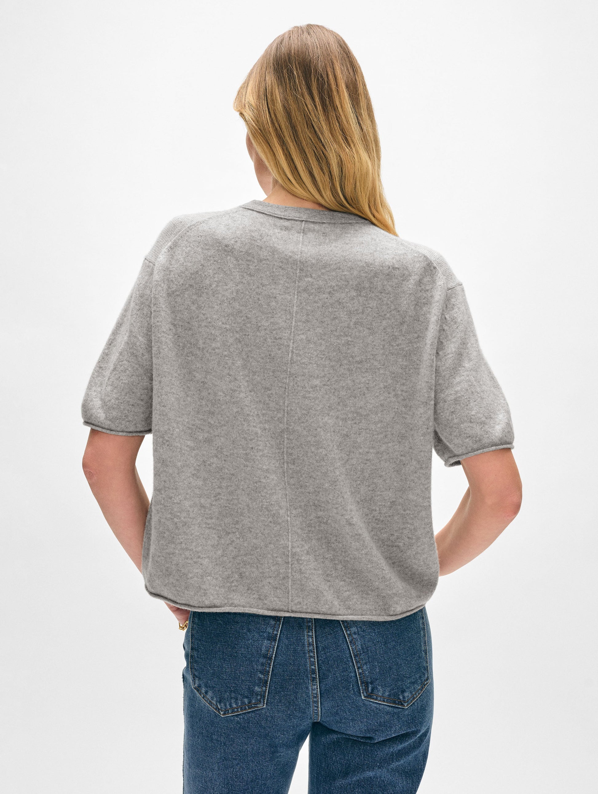 Cashmere Roll Trim T-Shirt