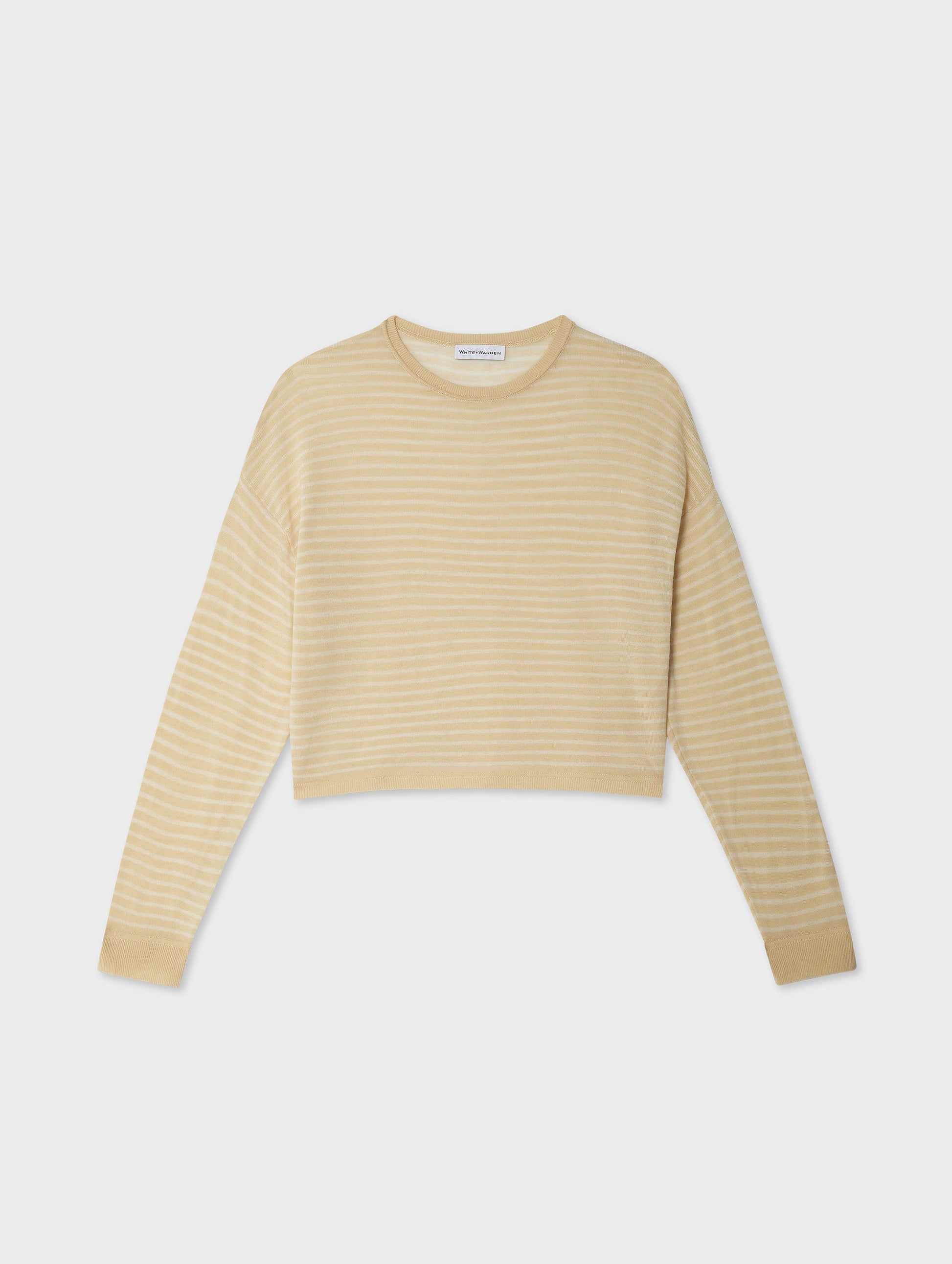 Superfine Cashmere Striped Sweatshirt