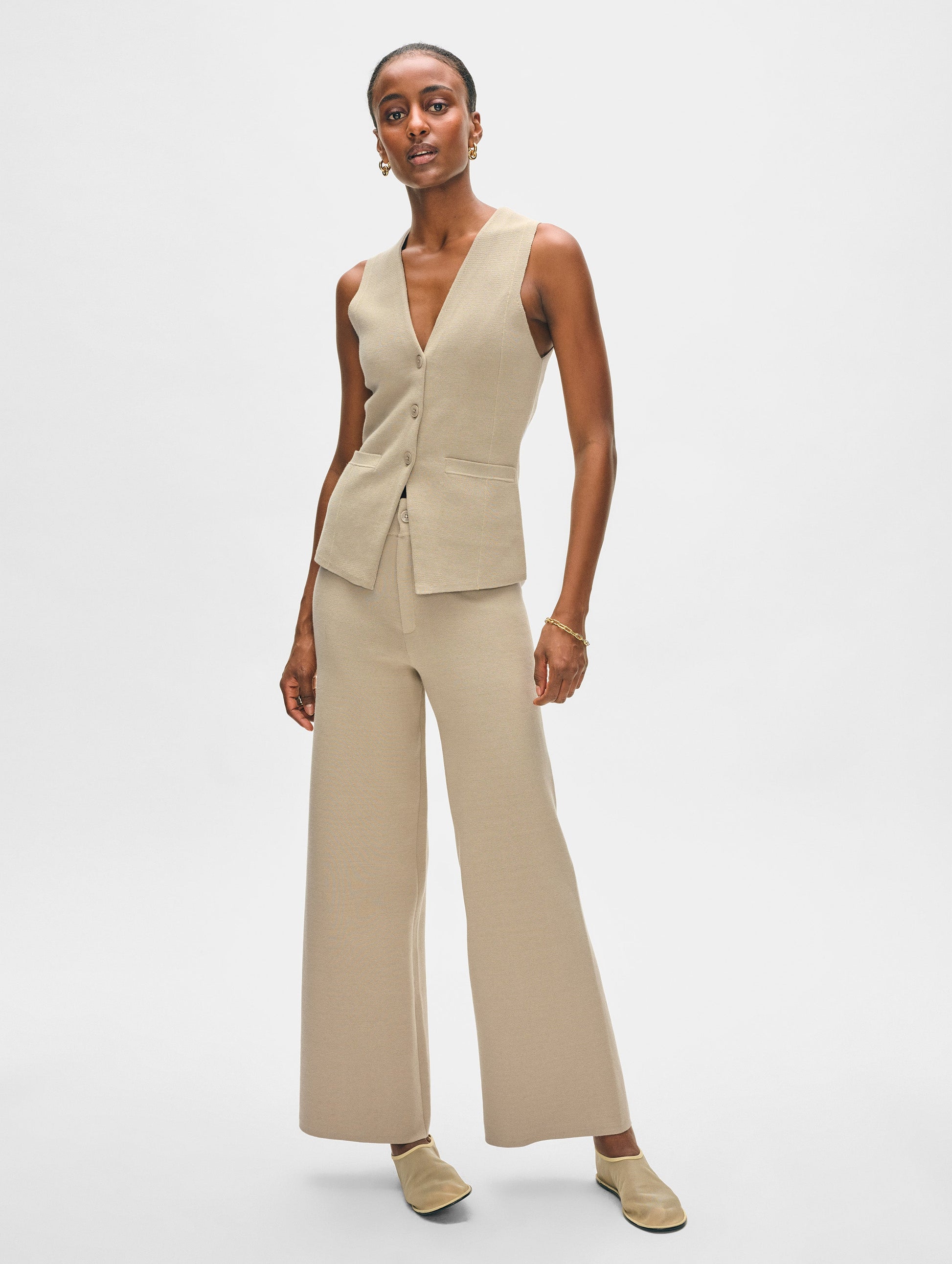 Superfine Organic Cotton Wide Leg Pant