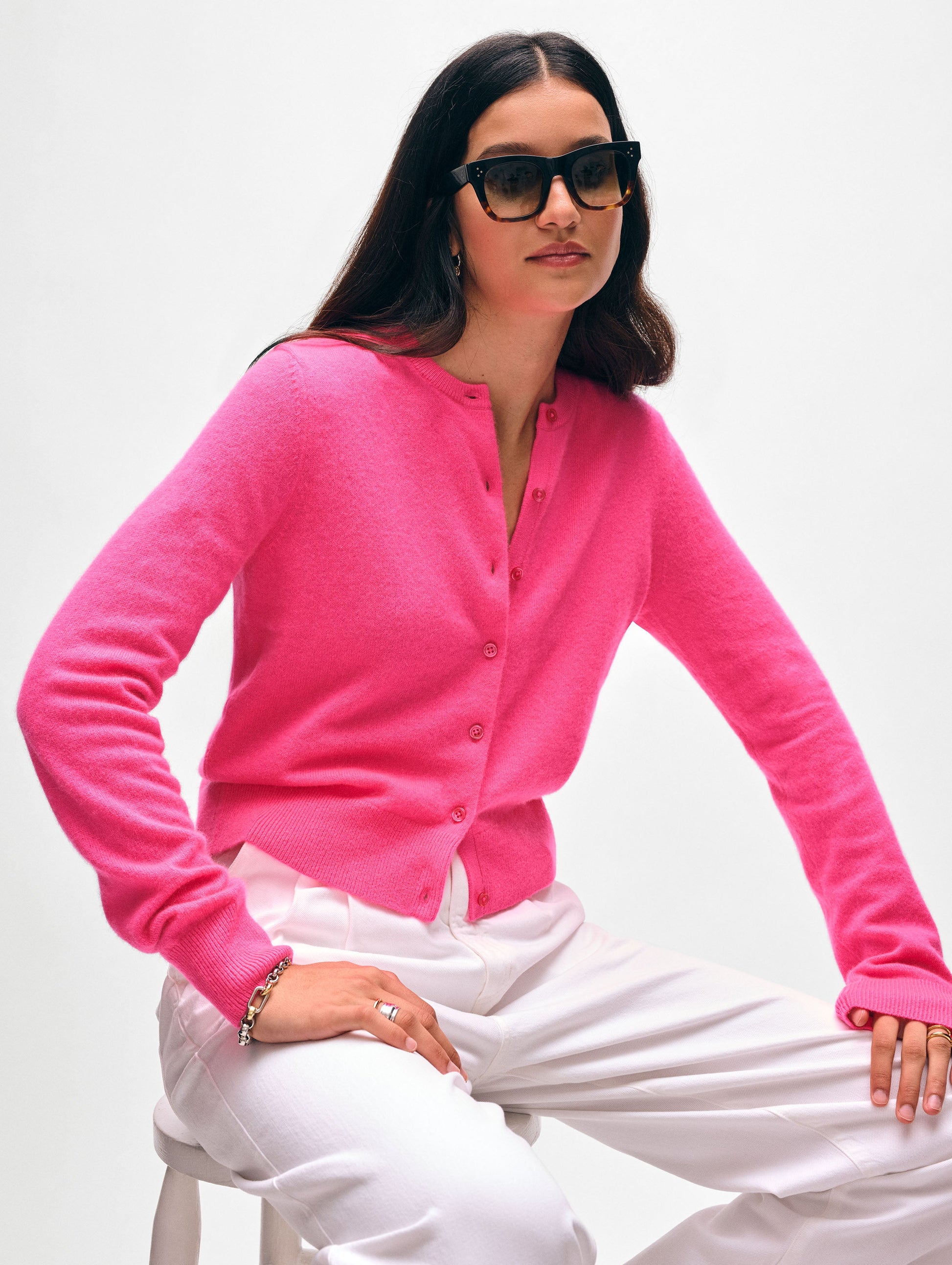 Cashmere Crewneck Cardigan