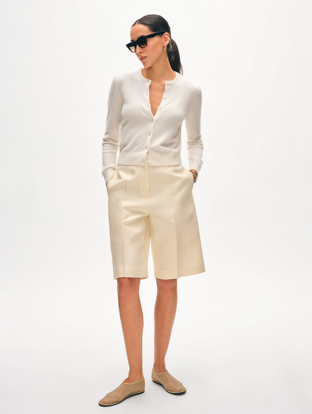 Cashmere Crewneck Cardigan