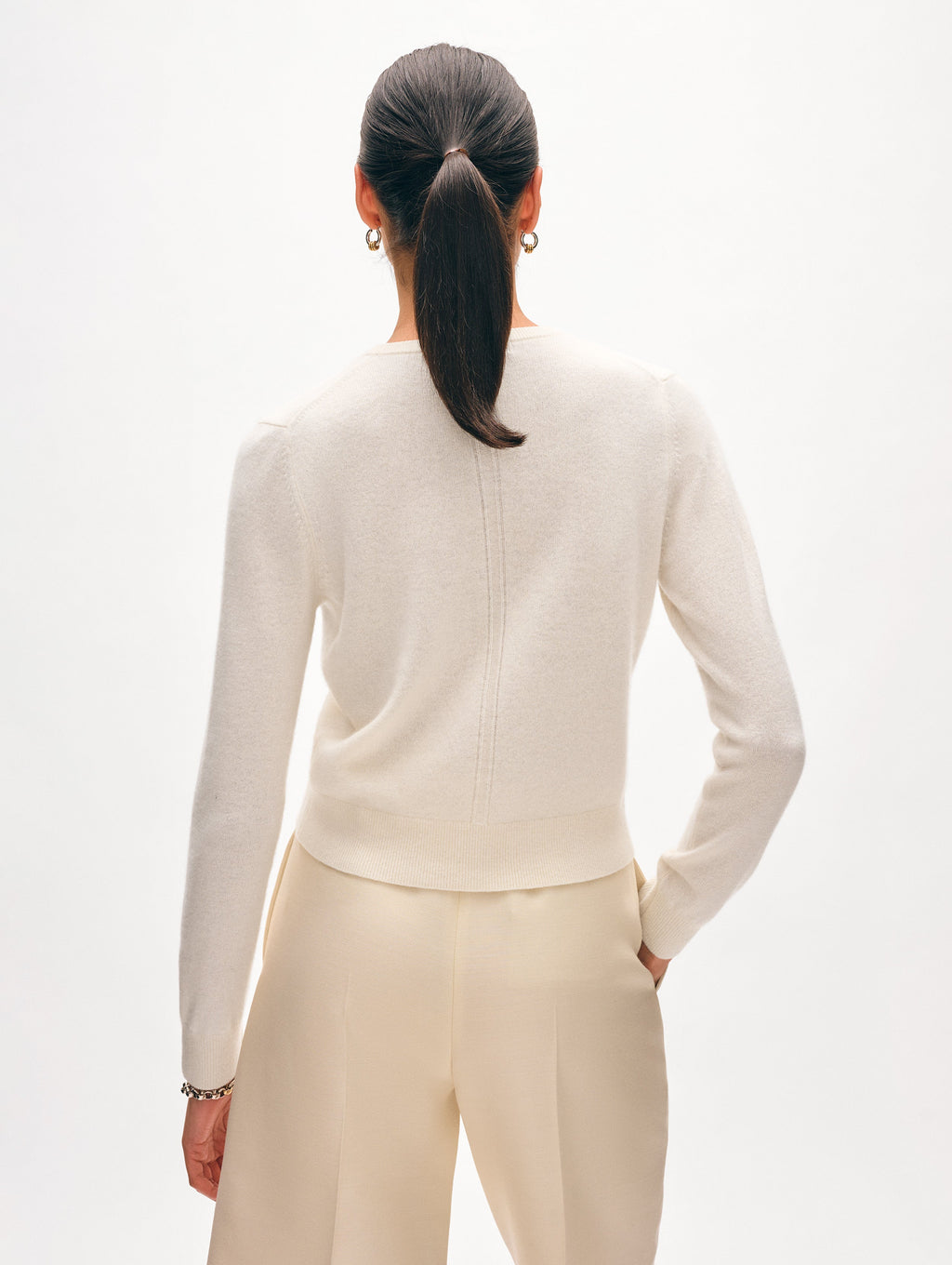 Cashmere Crewneck Cardigan