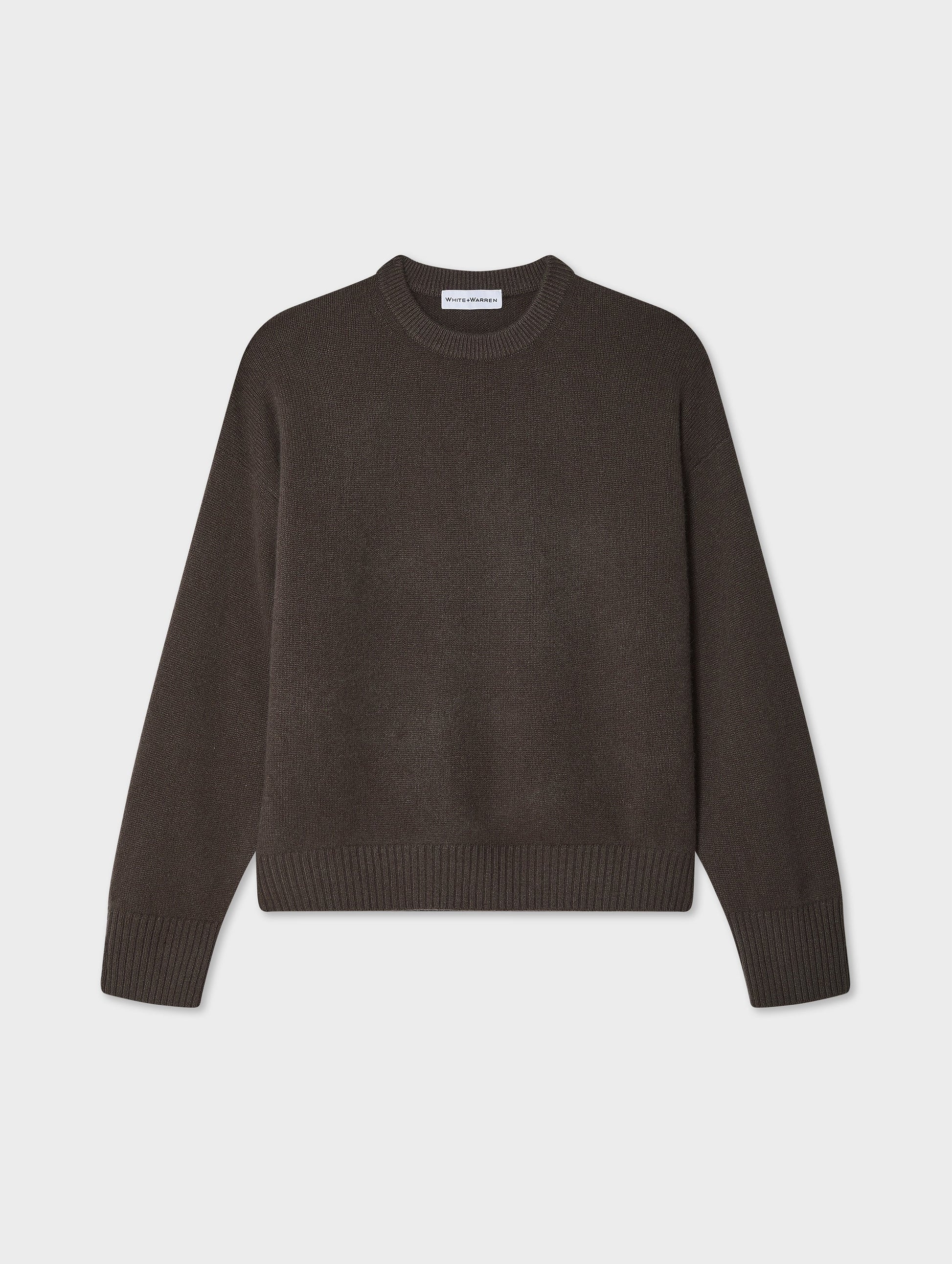 Cashmere Drop Shoulder Crewneck