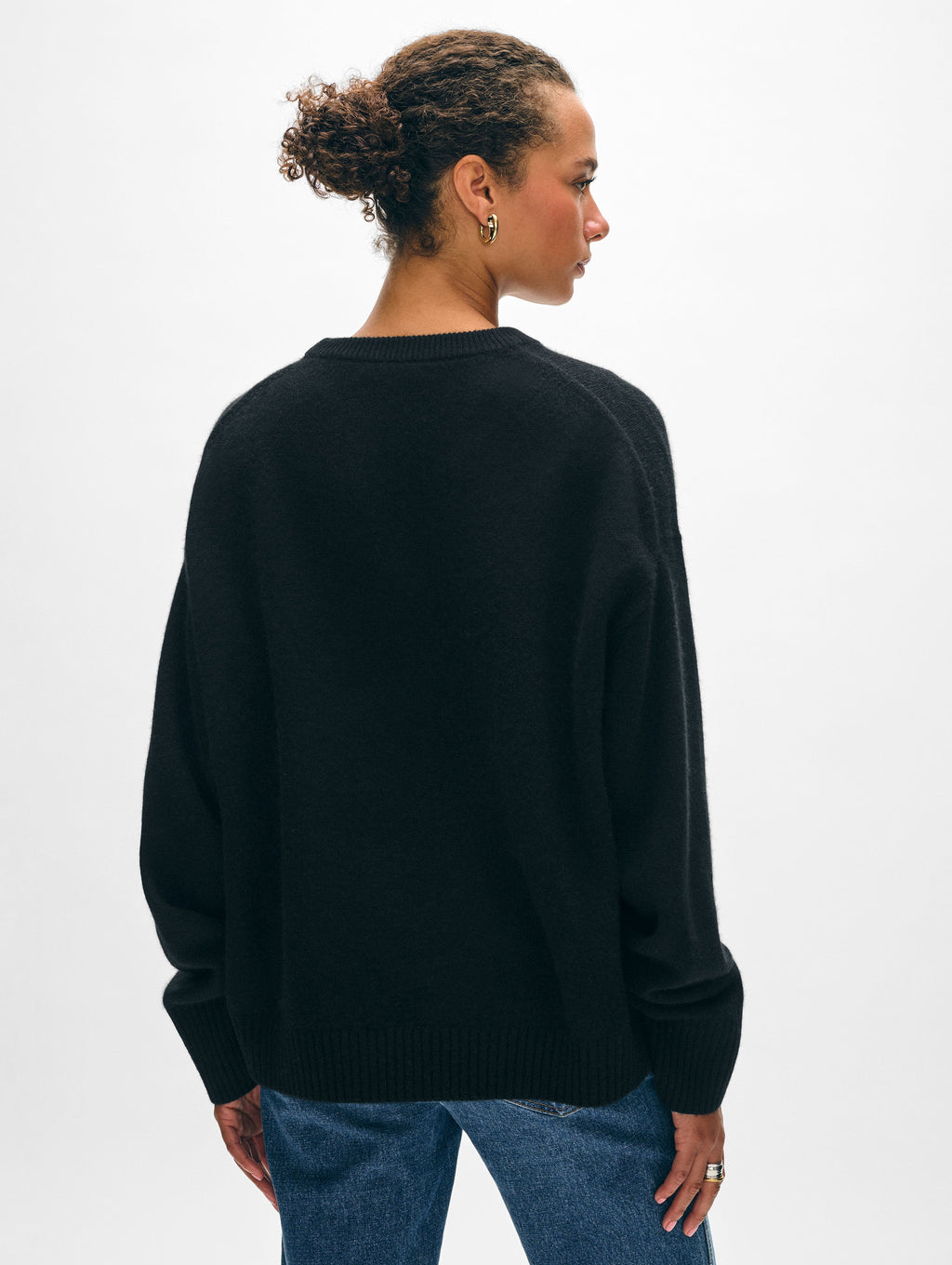Cashmere Drop Shoulder Crewneck