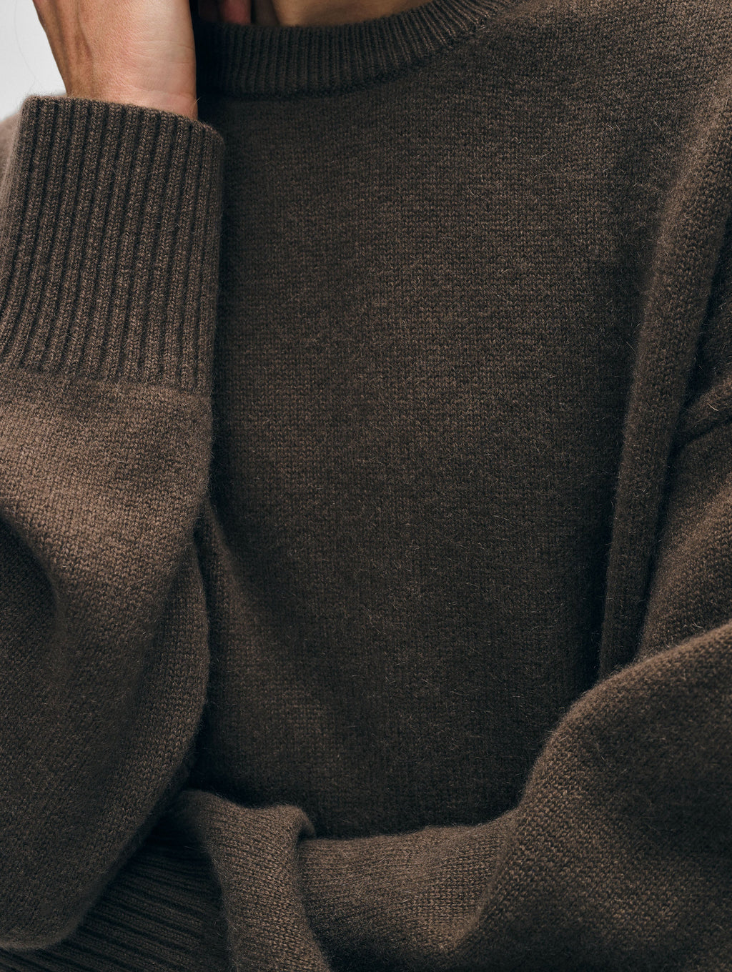 Cashmere Drop Shoulder Crewneck