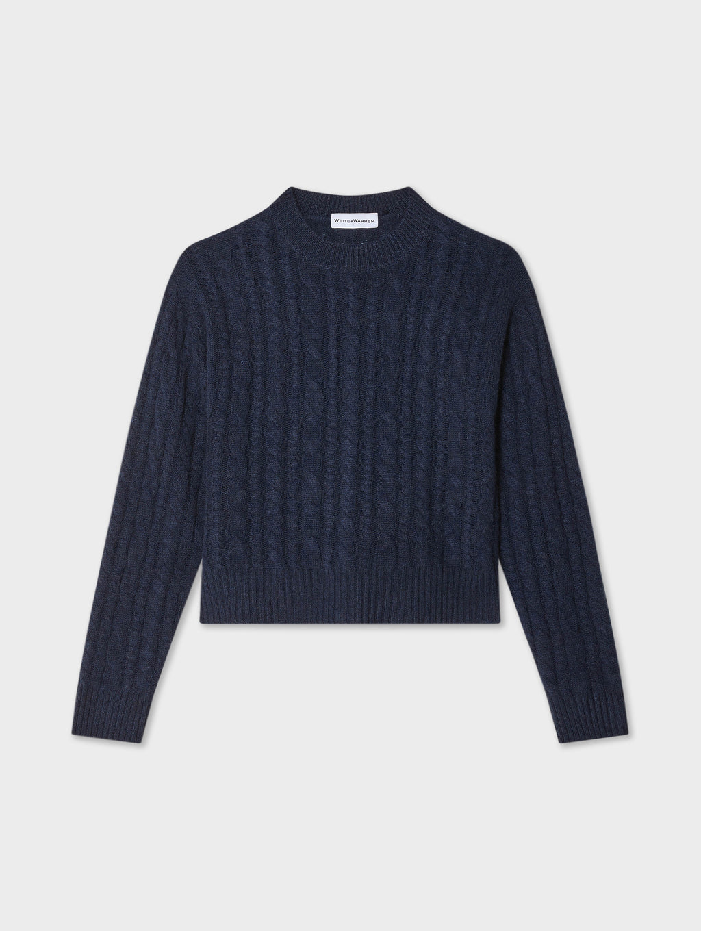 Cashmere Mixed Cable Crewneck