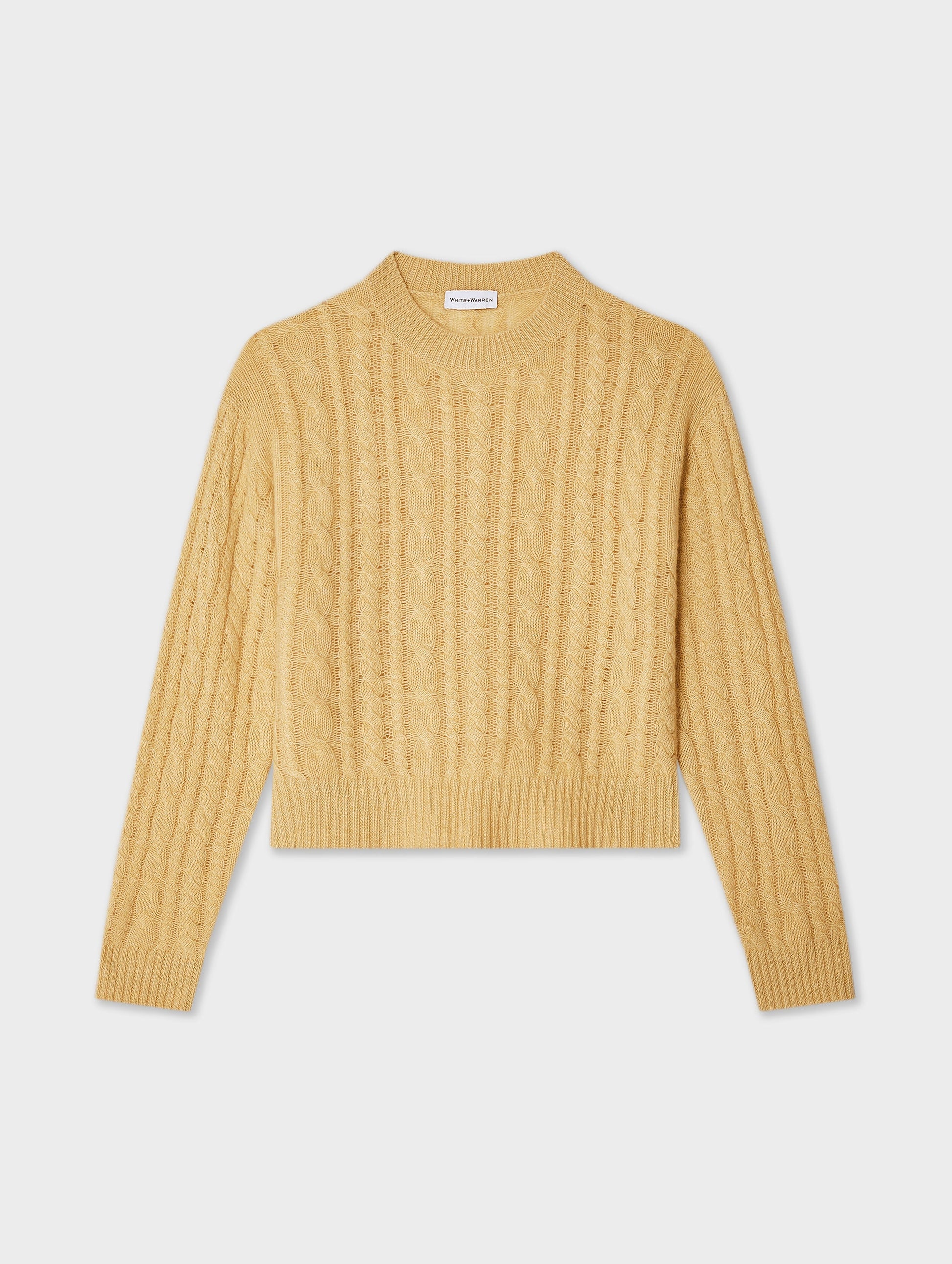 Cashmere Mixed Cable Crewneck