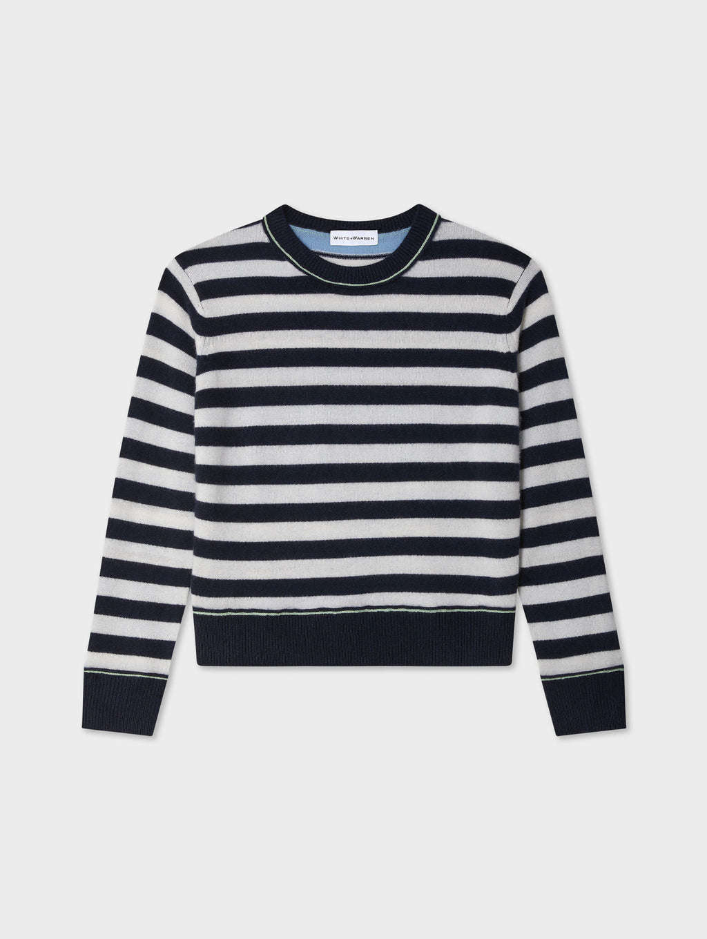 Cashmere Mixed Stripe Crewneck