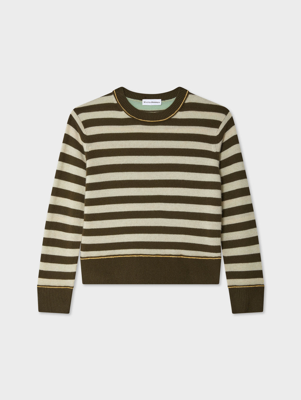 Cashmere Mixed Stripe Crewneck