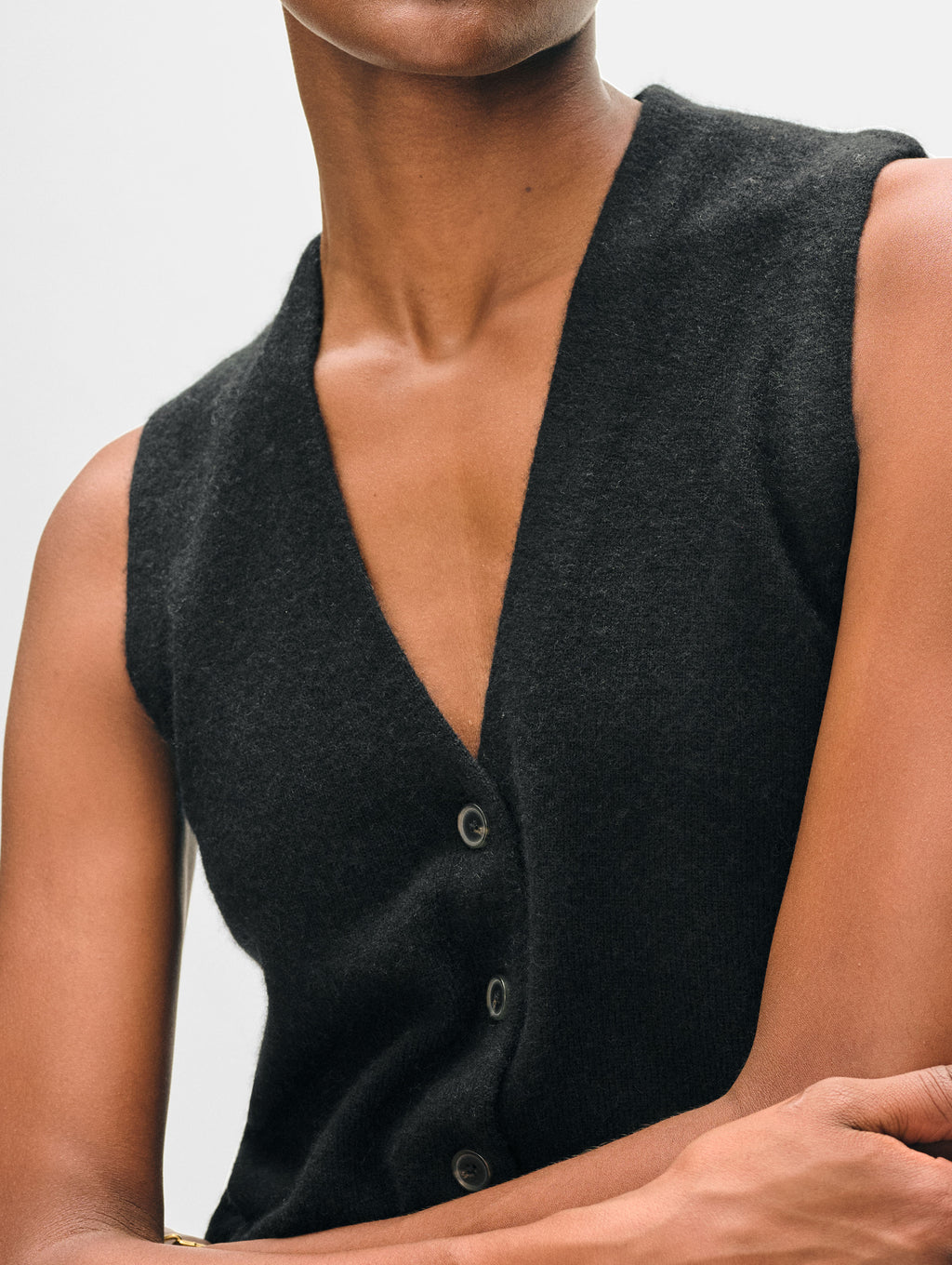 Cashmere Button Vest