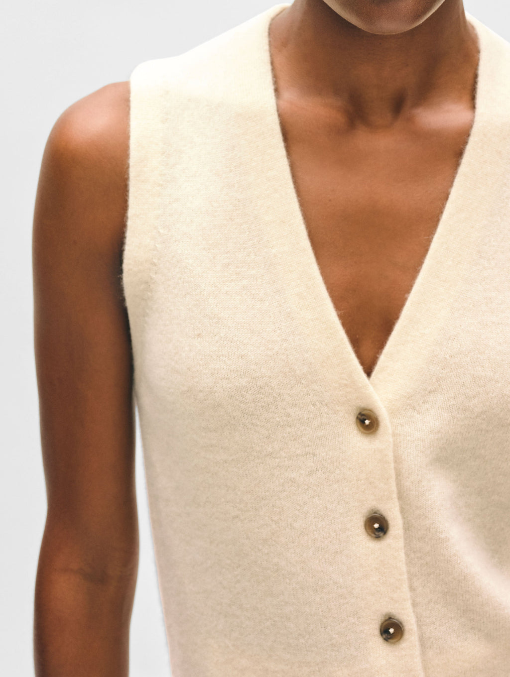 Cashmere Button Vest