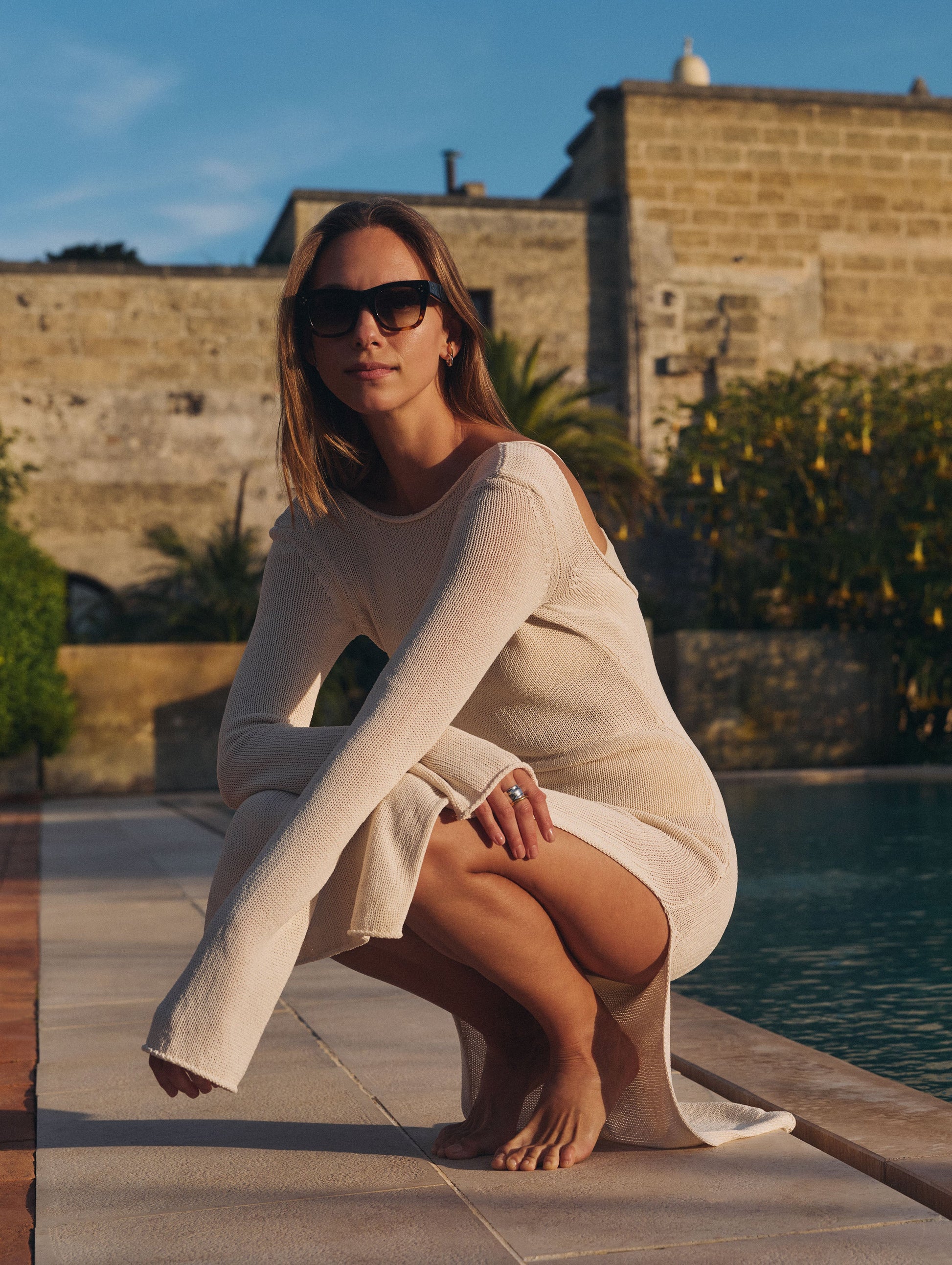 Cotton Tape Cover-Up Dress