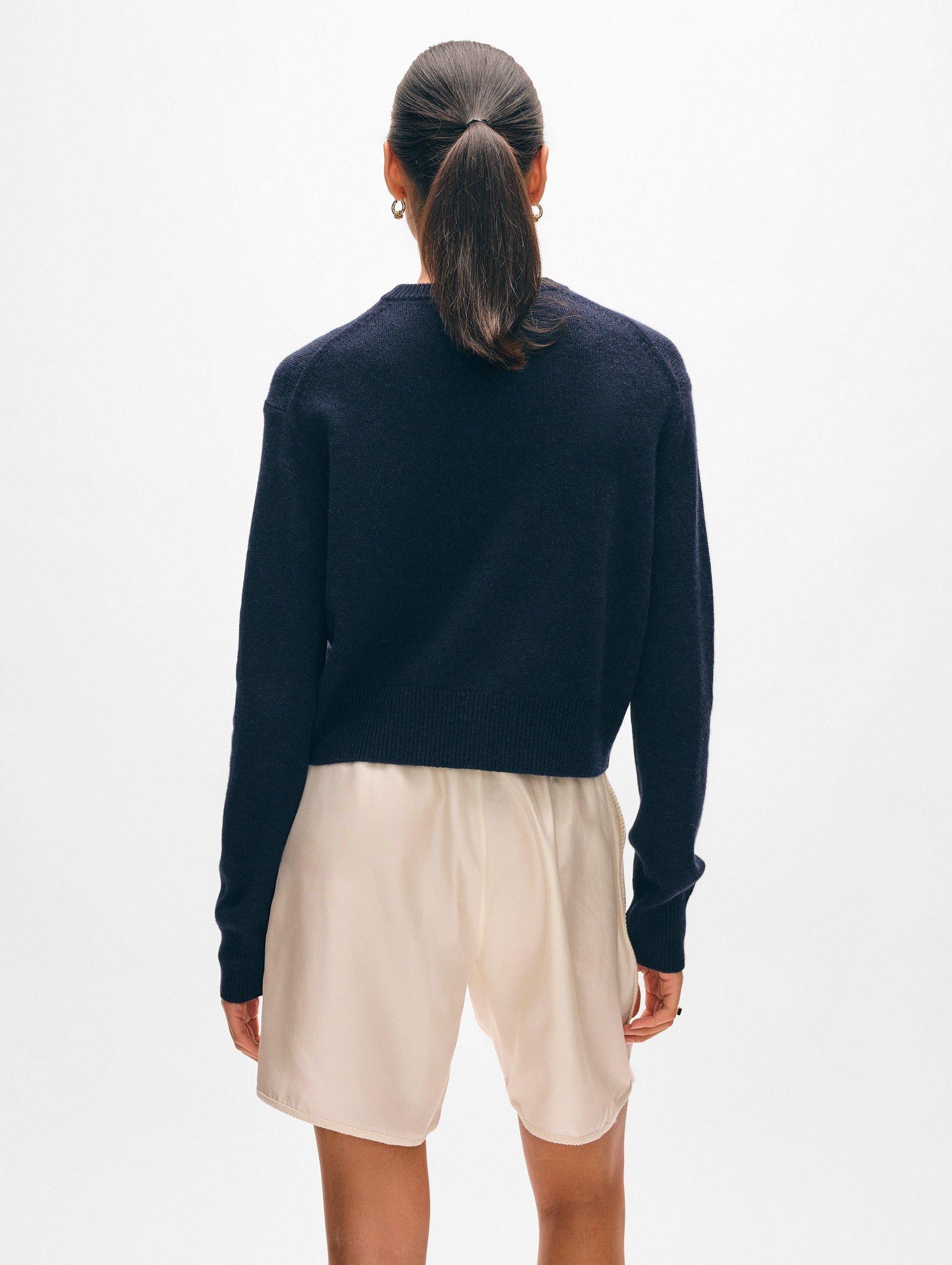 Cashmere Sardine Embroidered Crewneck