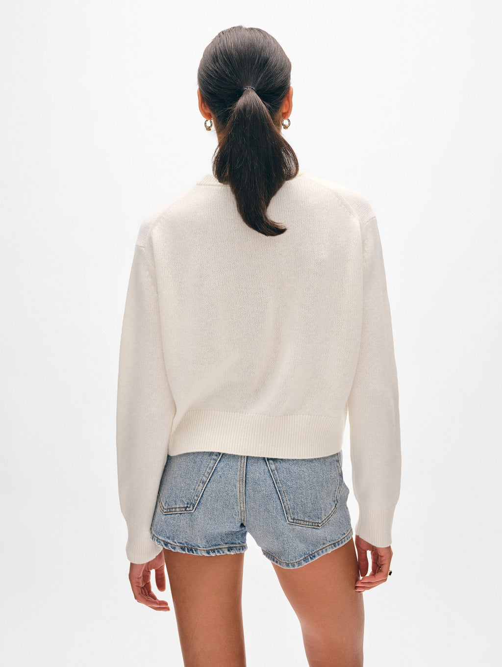 Cashmere Sardine Embroidered Crewneck