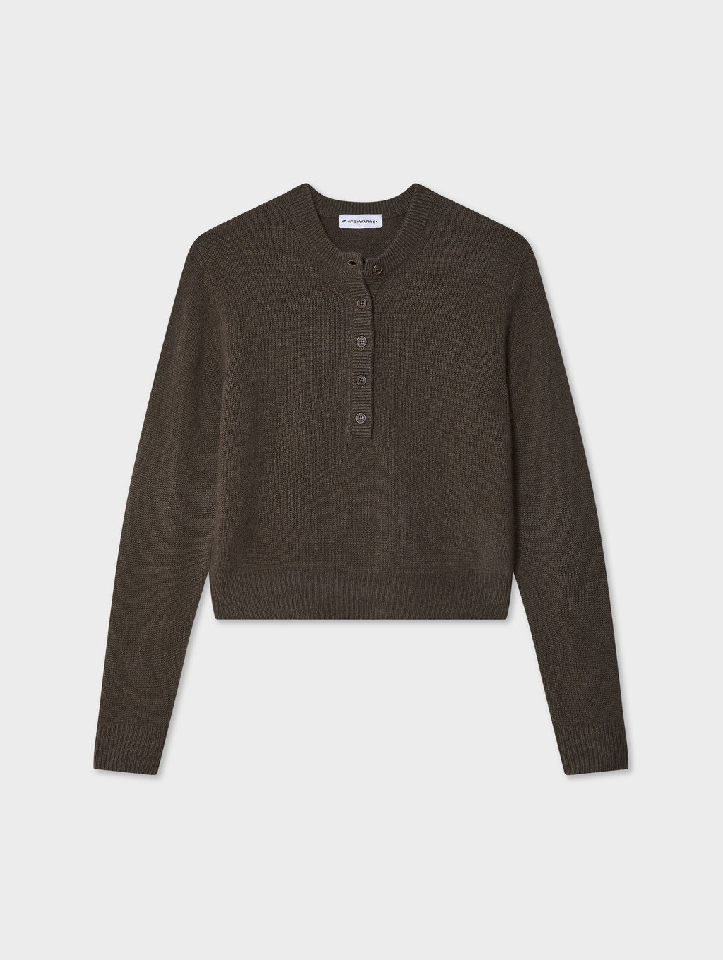 Cashmere Rib Trim Henley