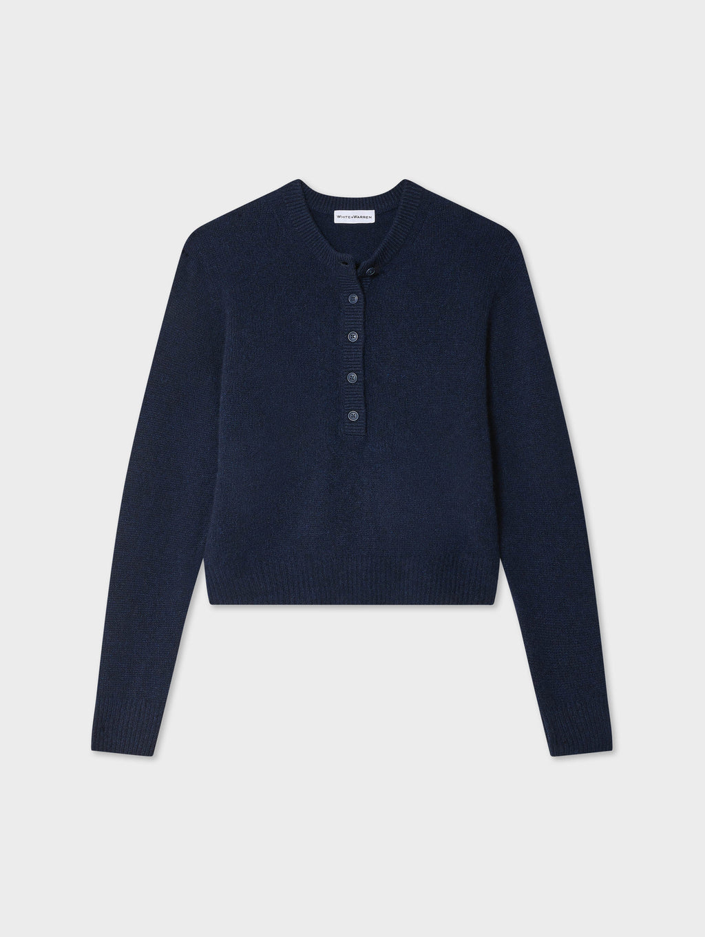 Cashmere Rib Trim Henley