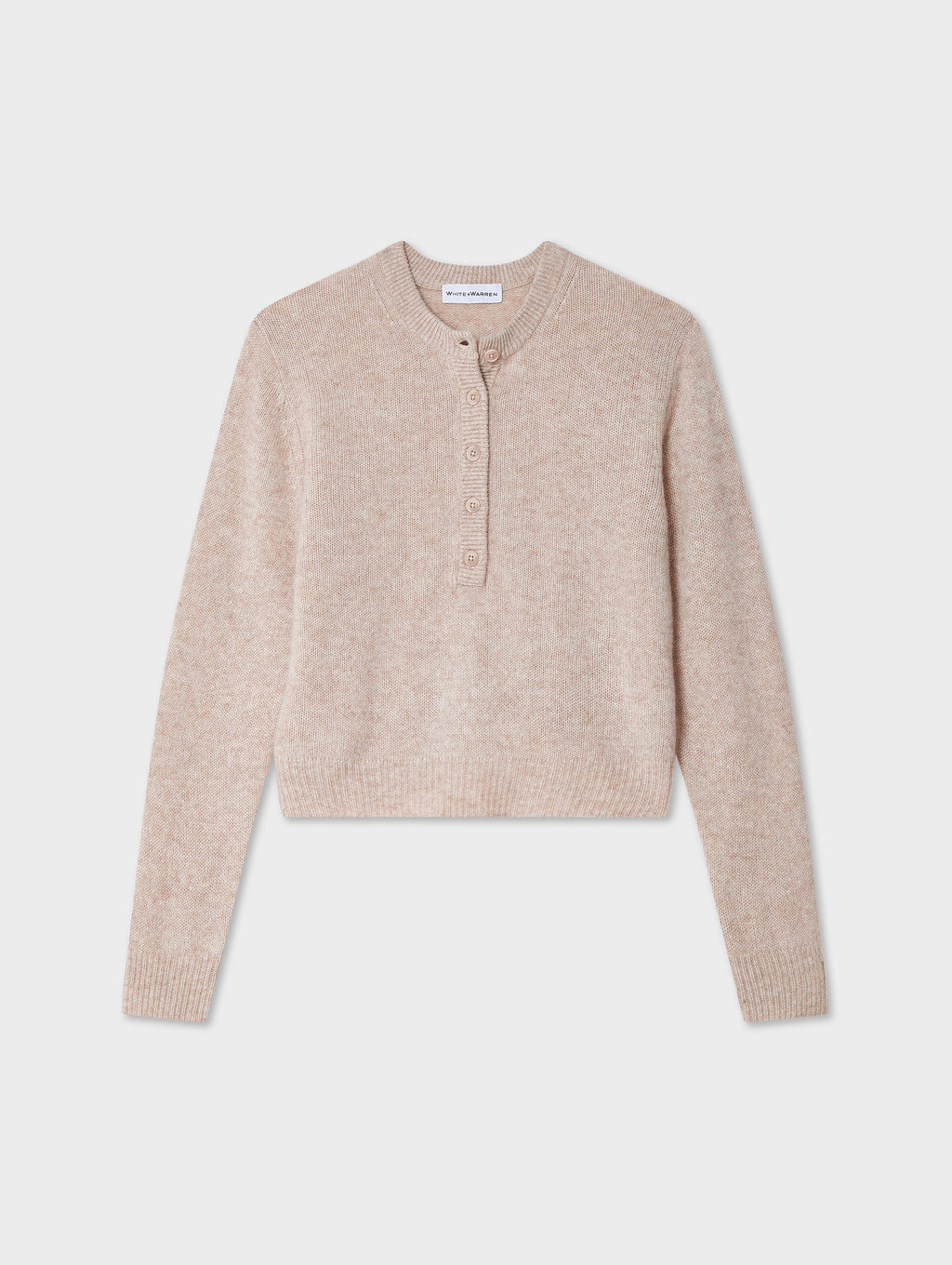 Cashmere Rib Trim Henley