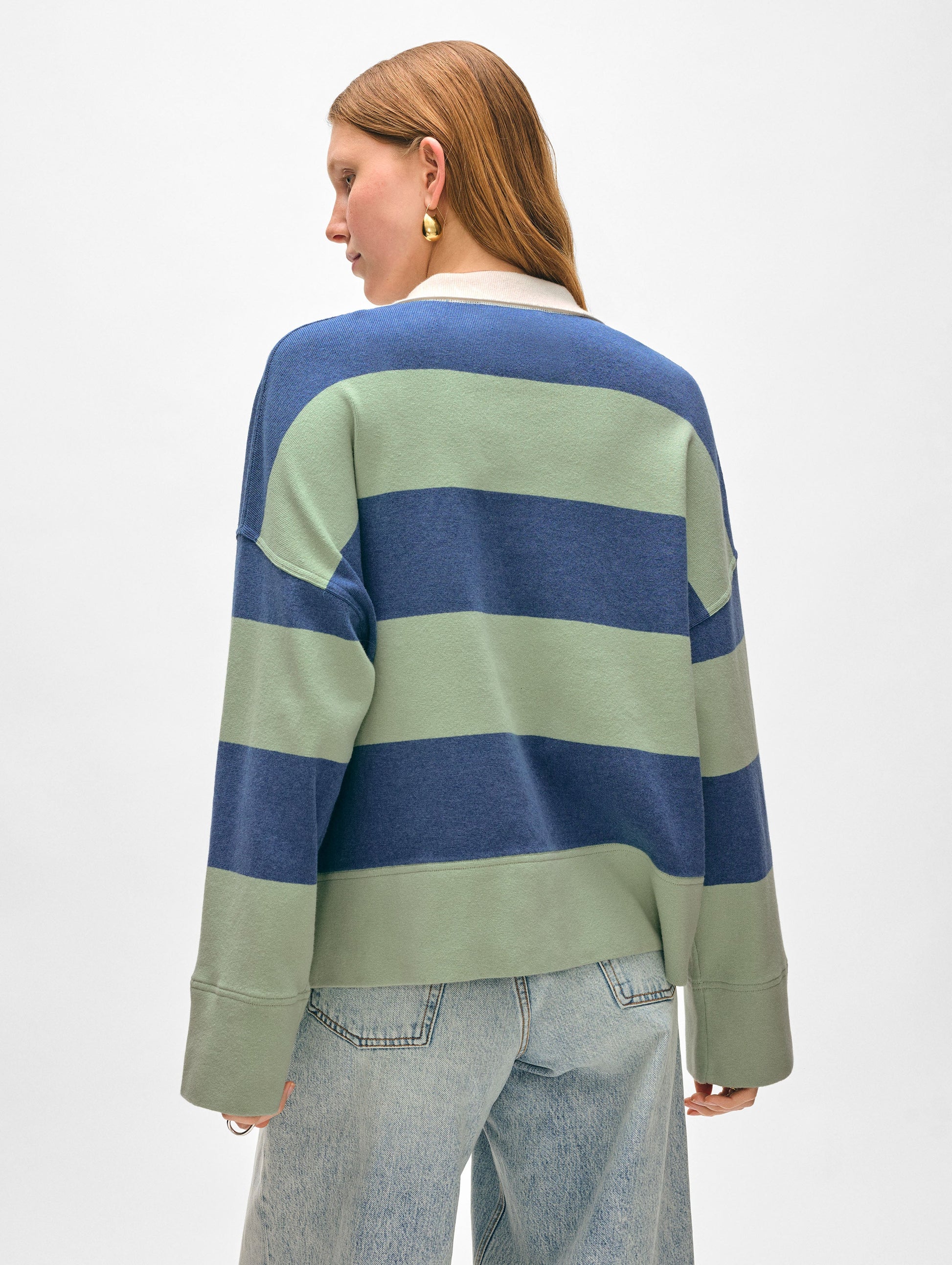 Cotton Blend Rugby Polo