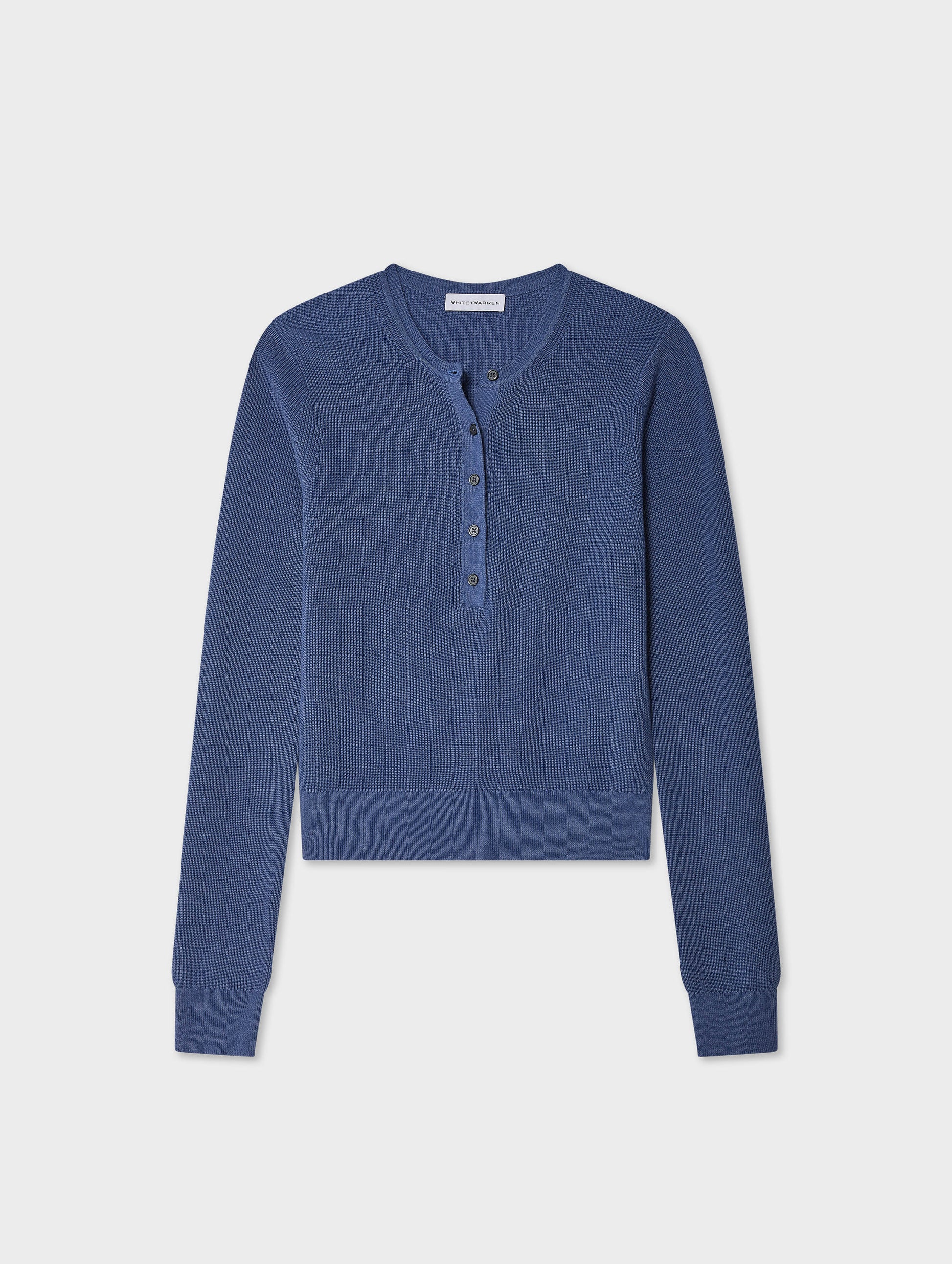 Fine Cotton Ribbed Henley