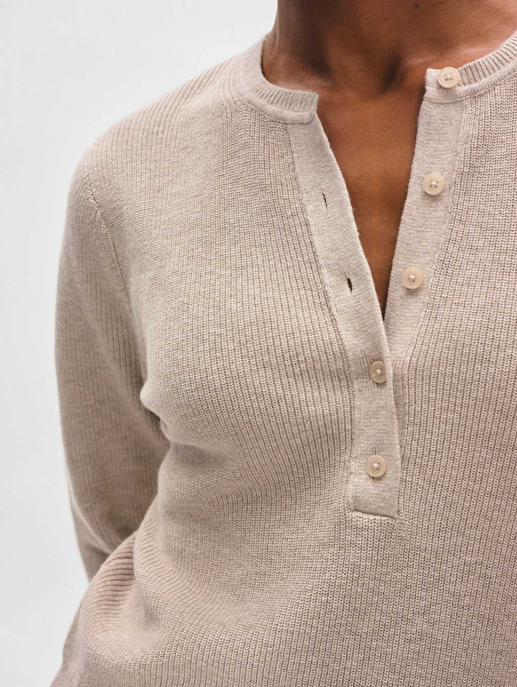 Fine Cotton Ribbed Henley