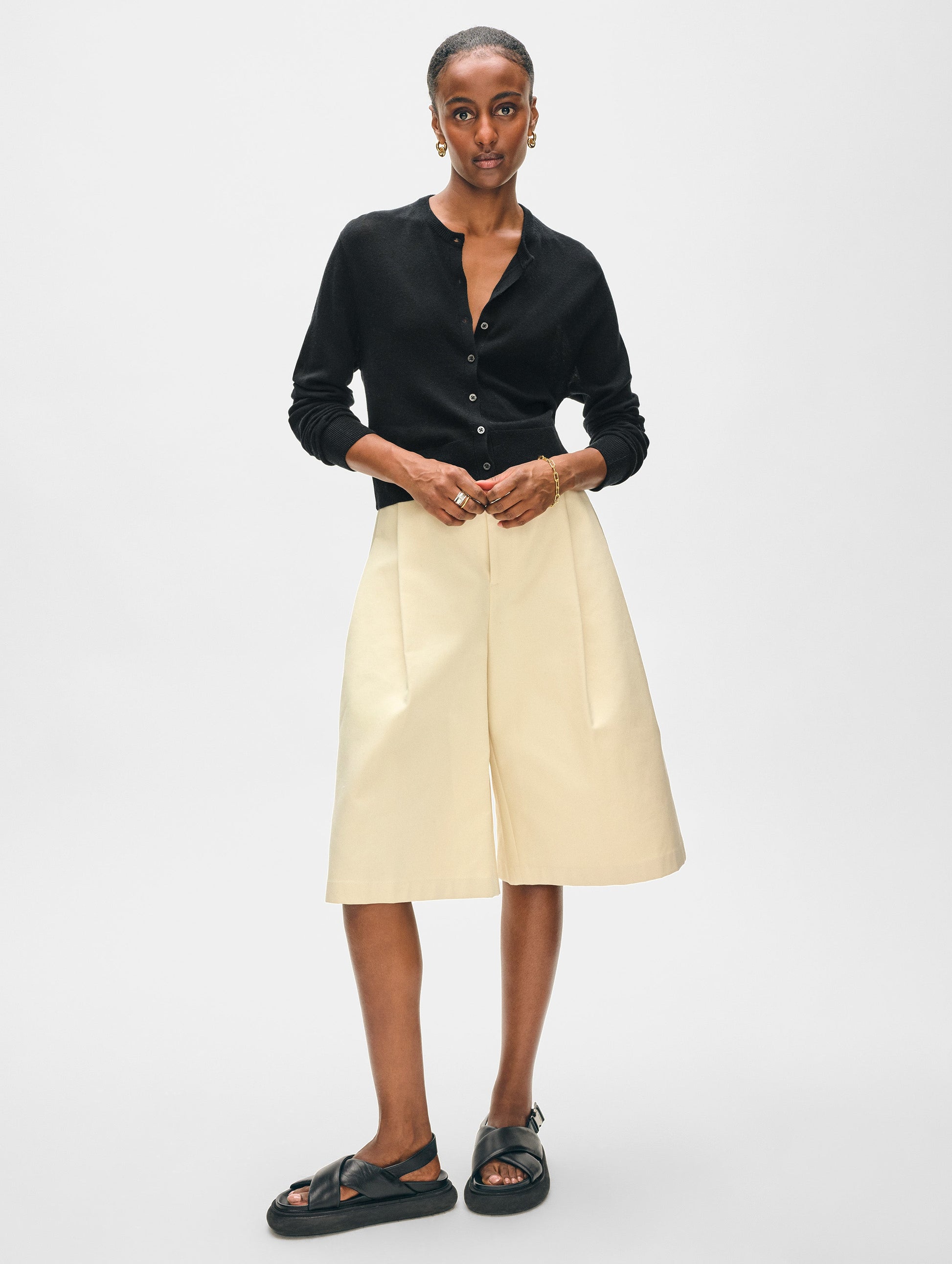 Superfine Cashmere Button Cardigan