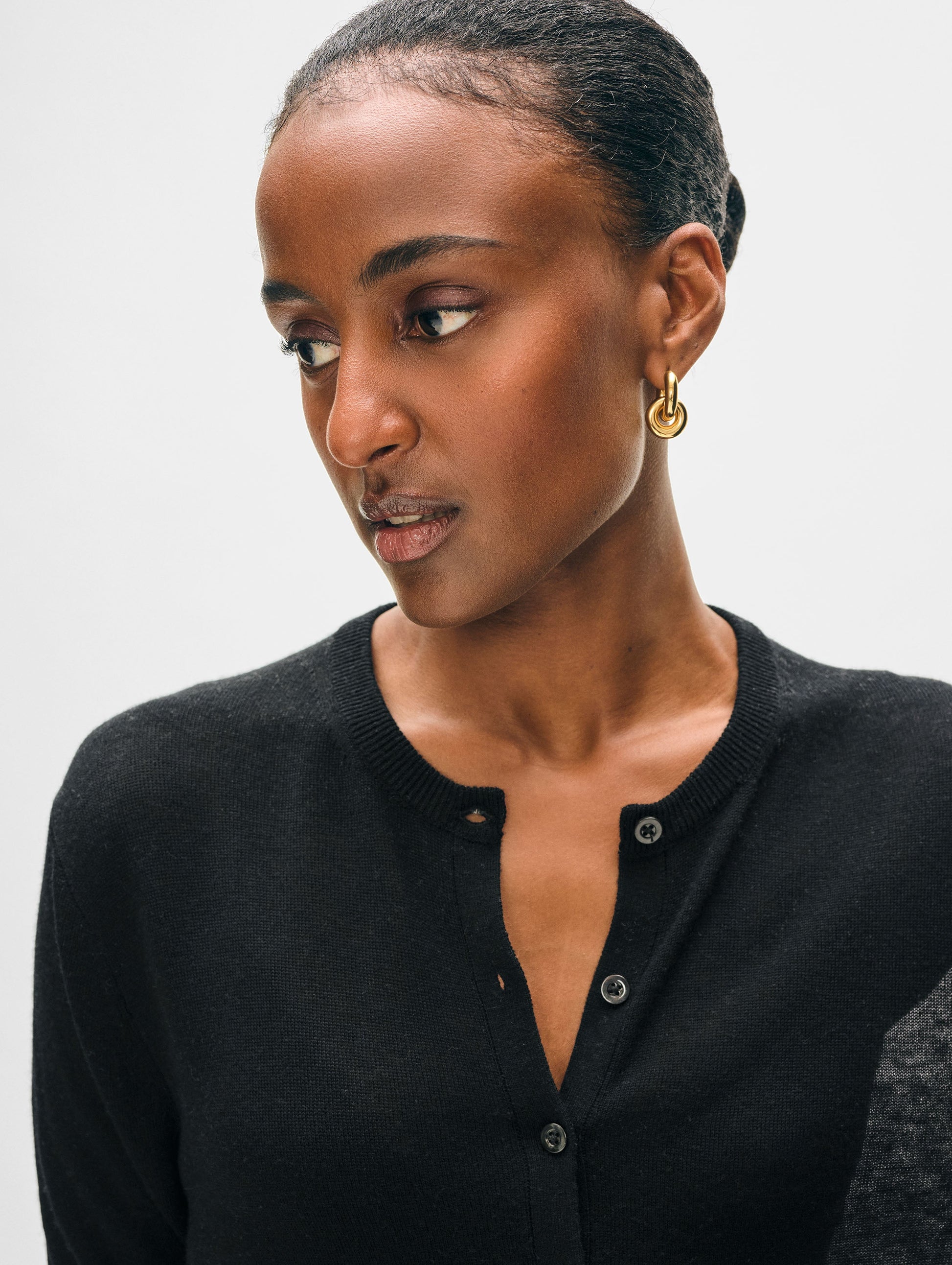 Superfine Cashmere Button Cardigan