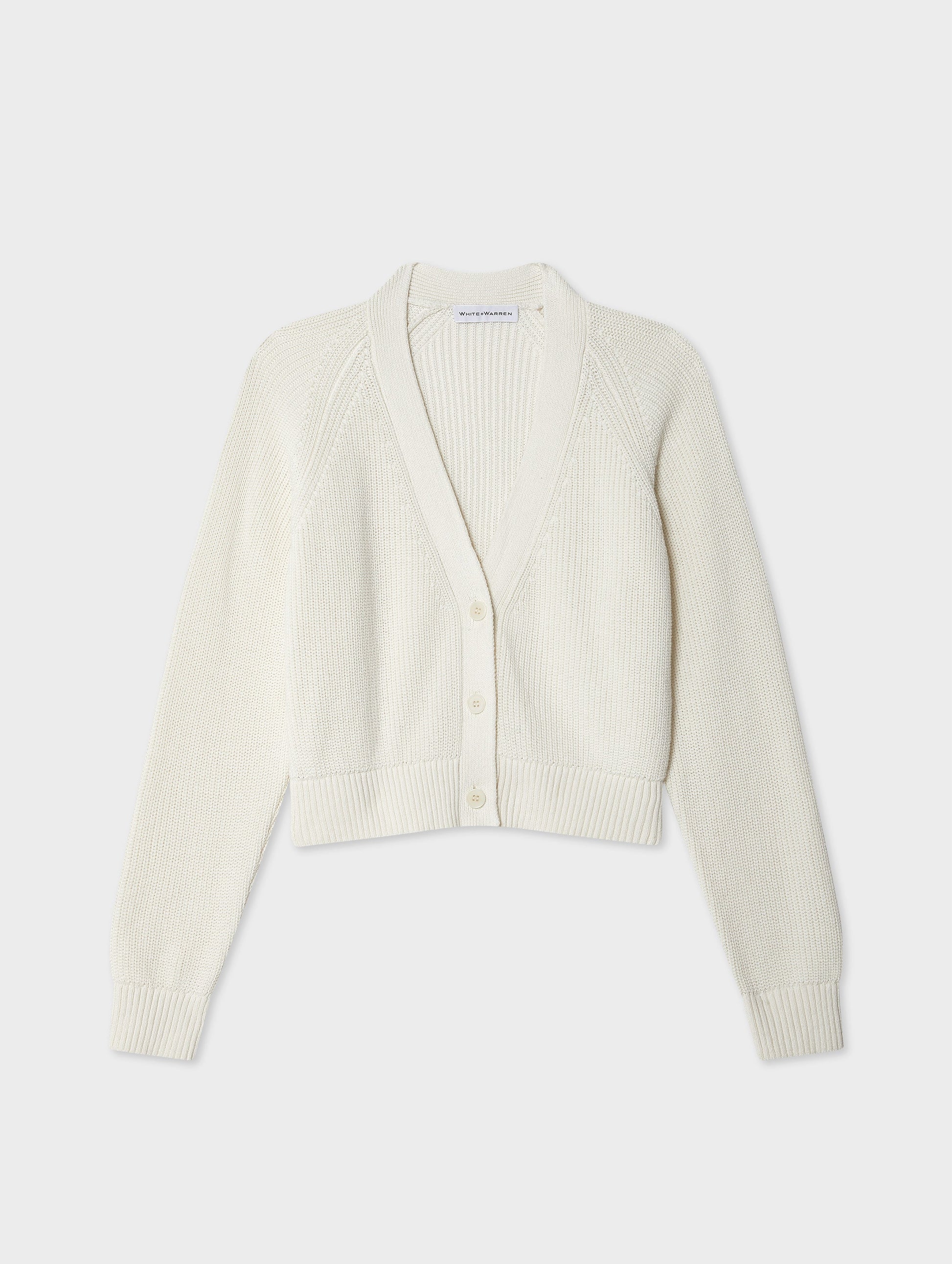 Linen Blend Ribbed Cardigan