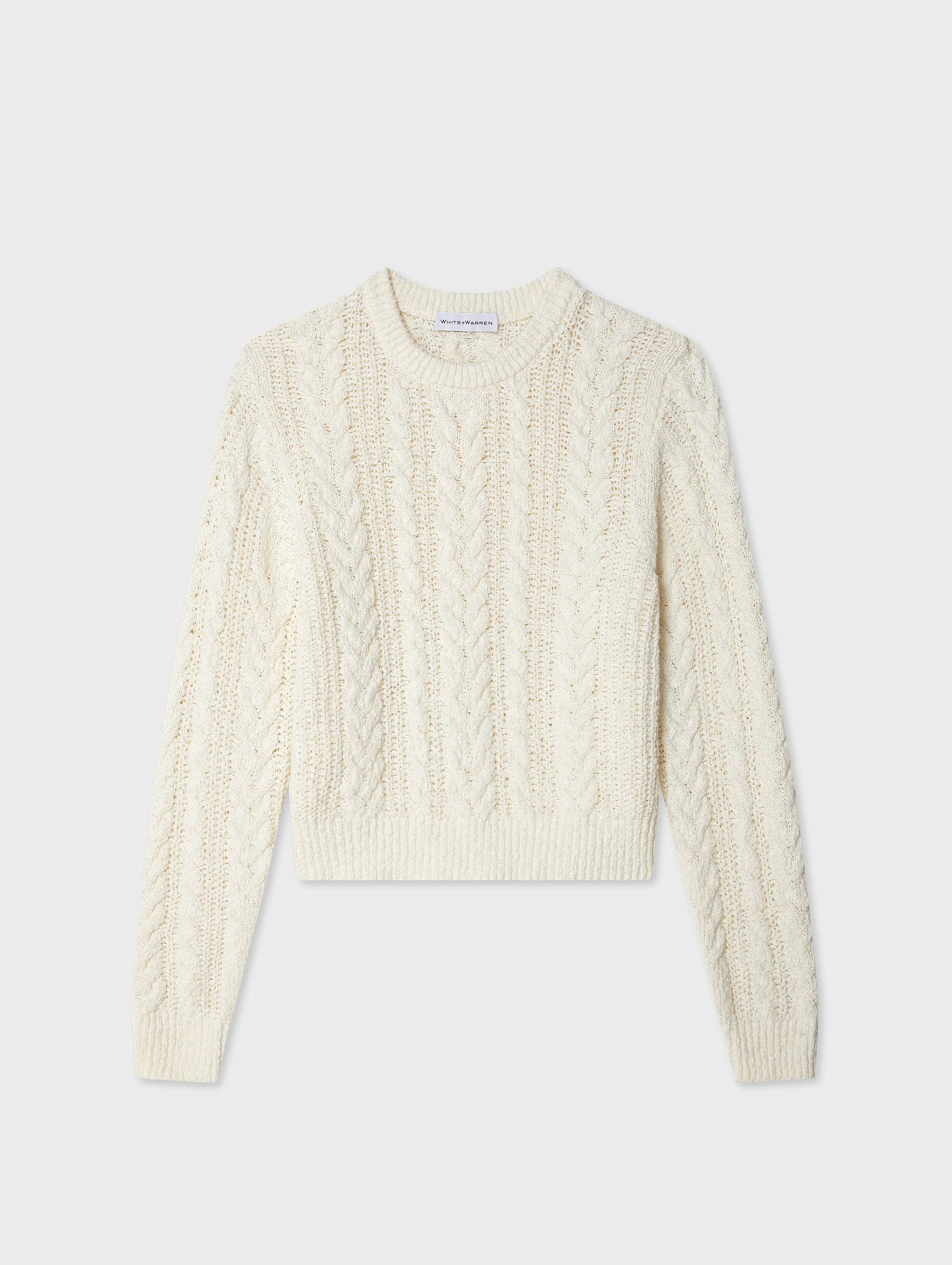 Cotton Cable Crewneck
