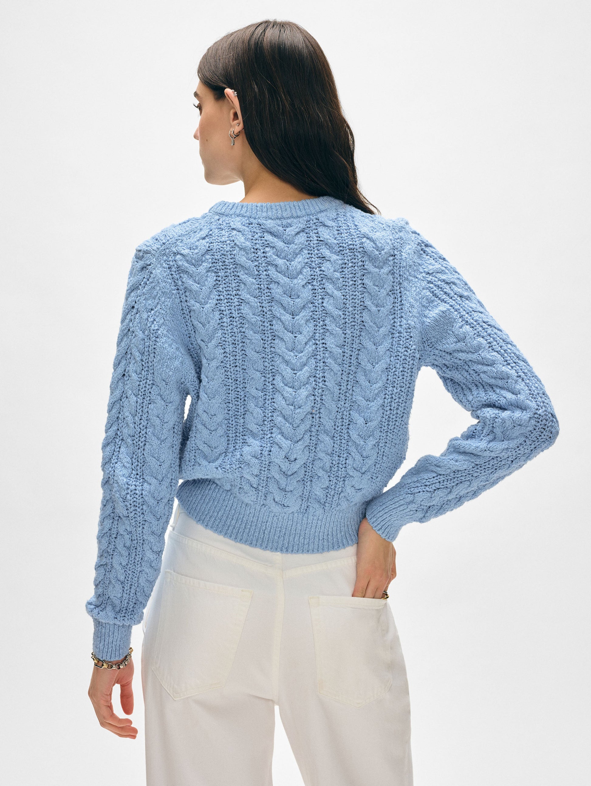 Cotton Cable Crewneck