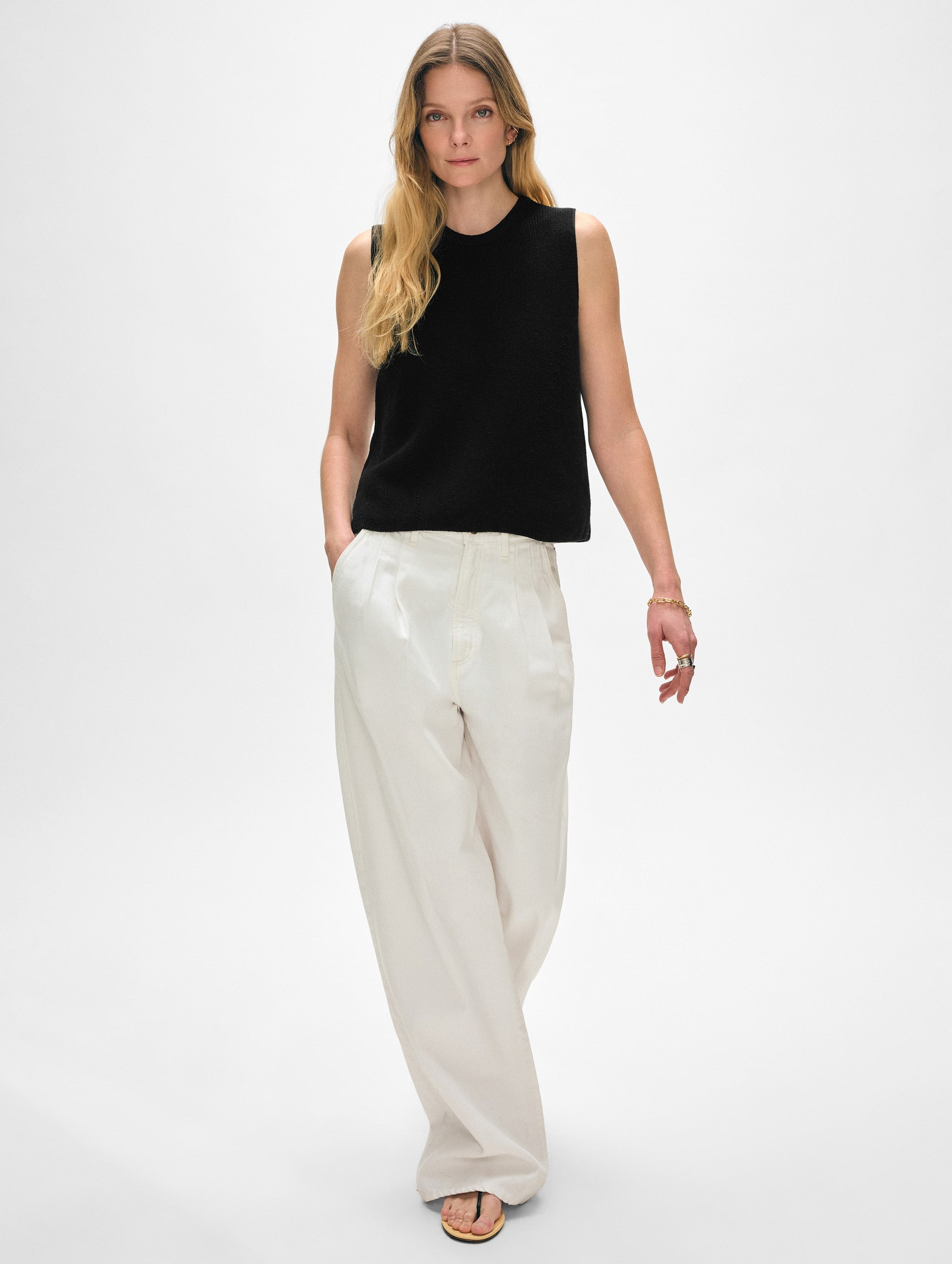 Linen Blend Shell Tank