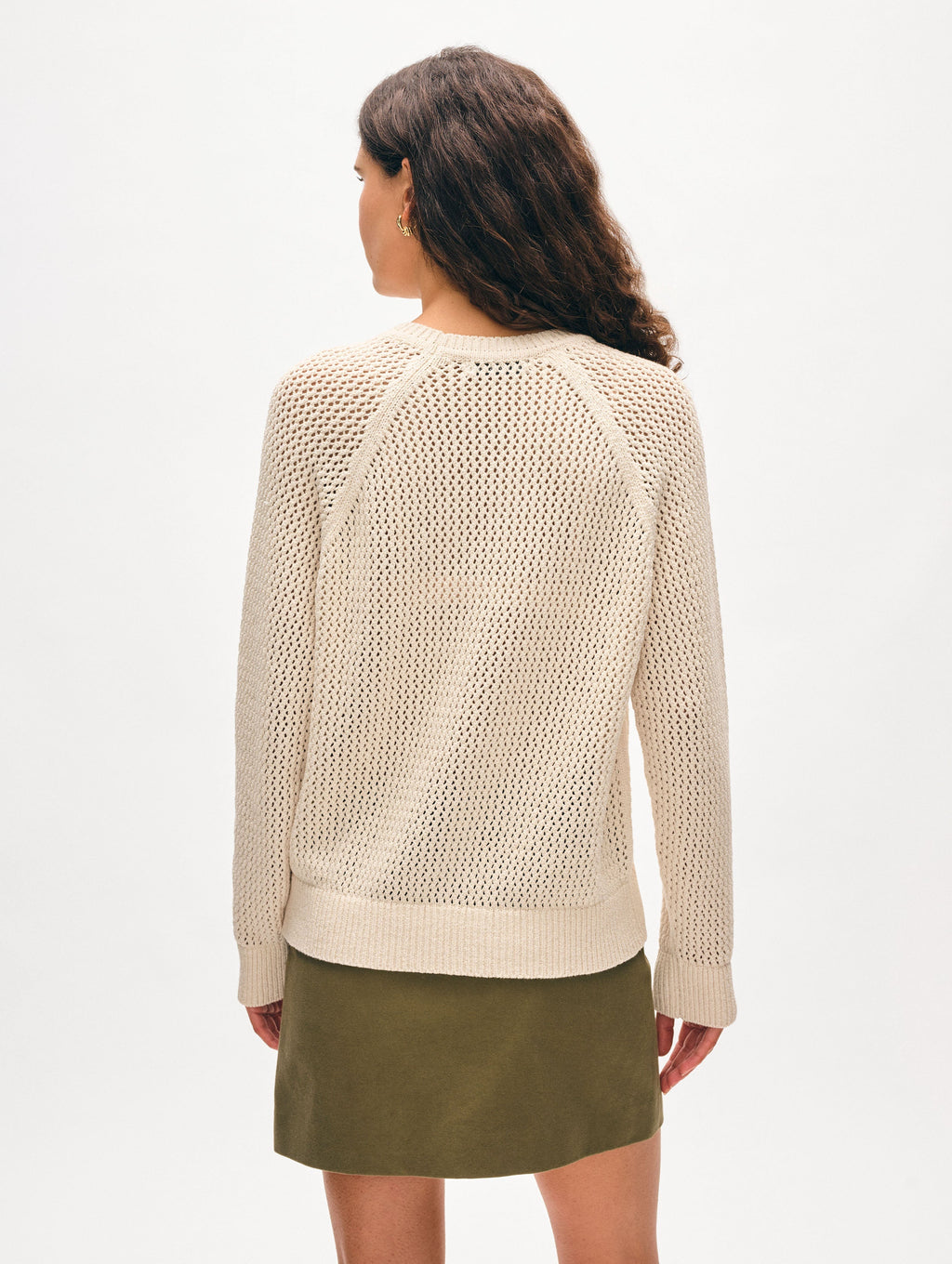 Fine Cotton Bouclé Mesh Sweatshirt