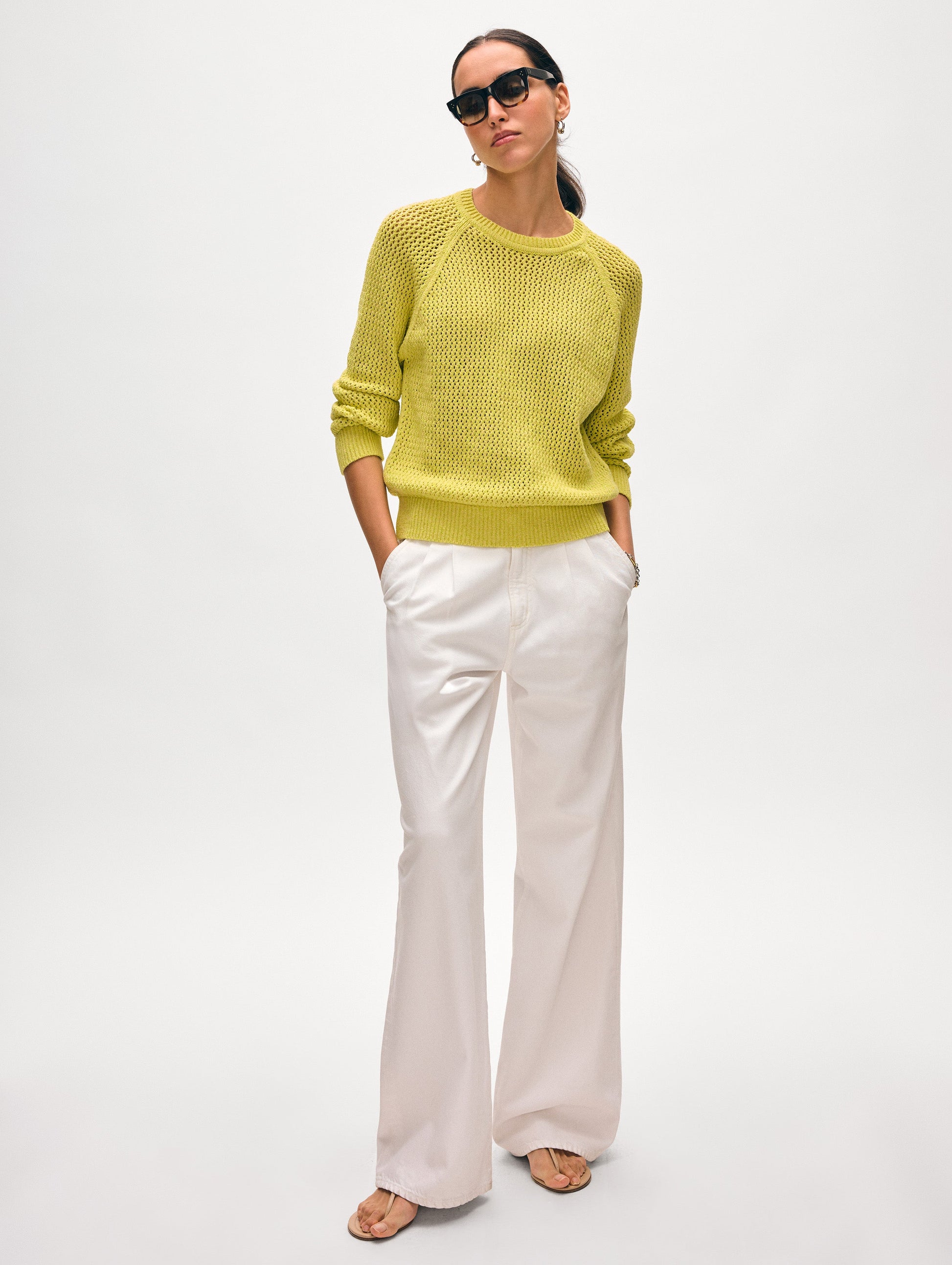 Fine Cotton Bouclé Mesh Sweatshirt