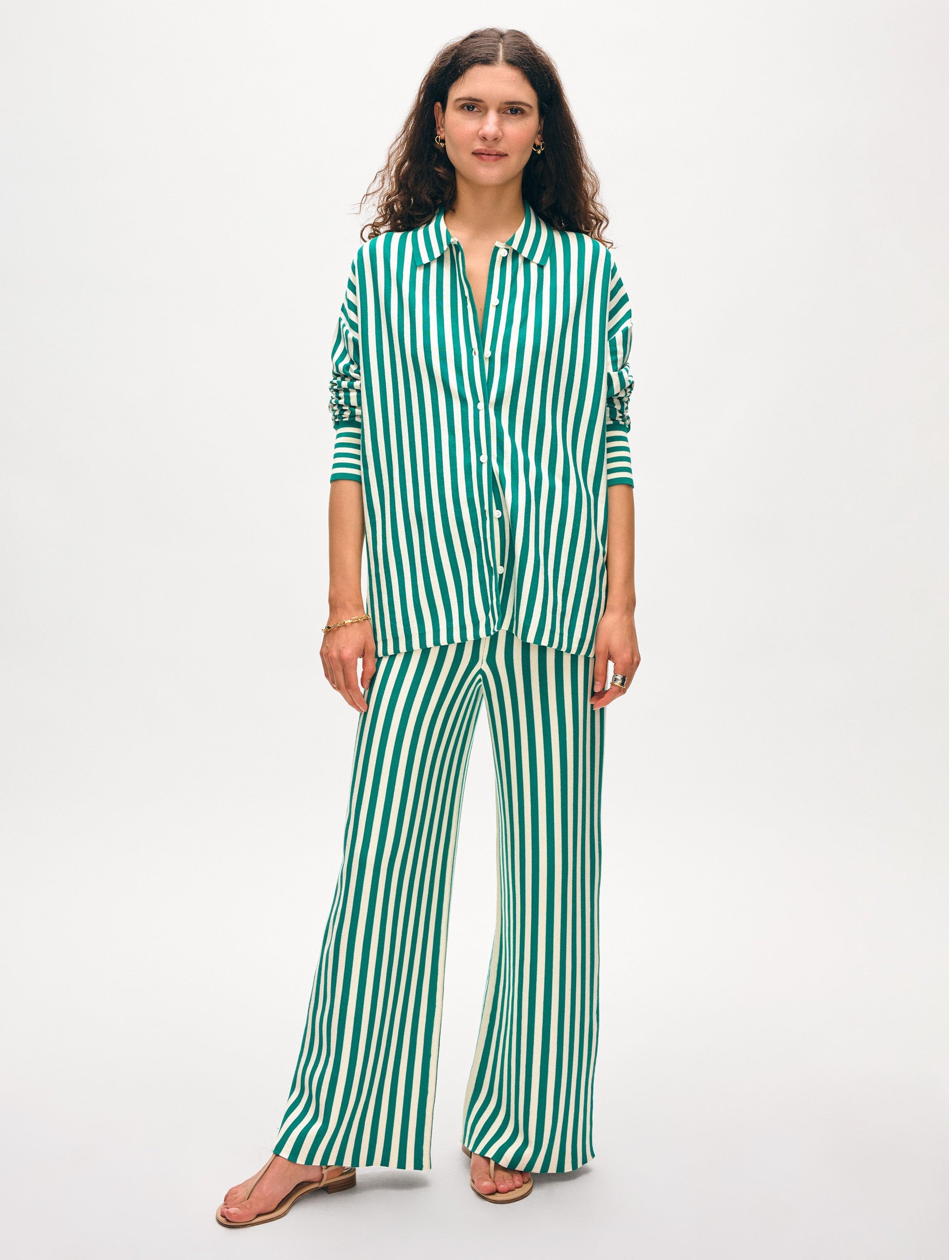 Superfine Organic Cotton Striped Pant