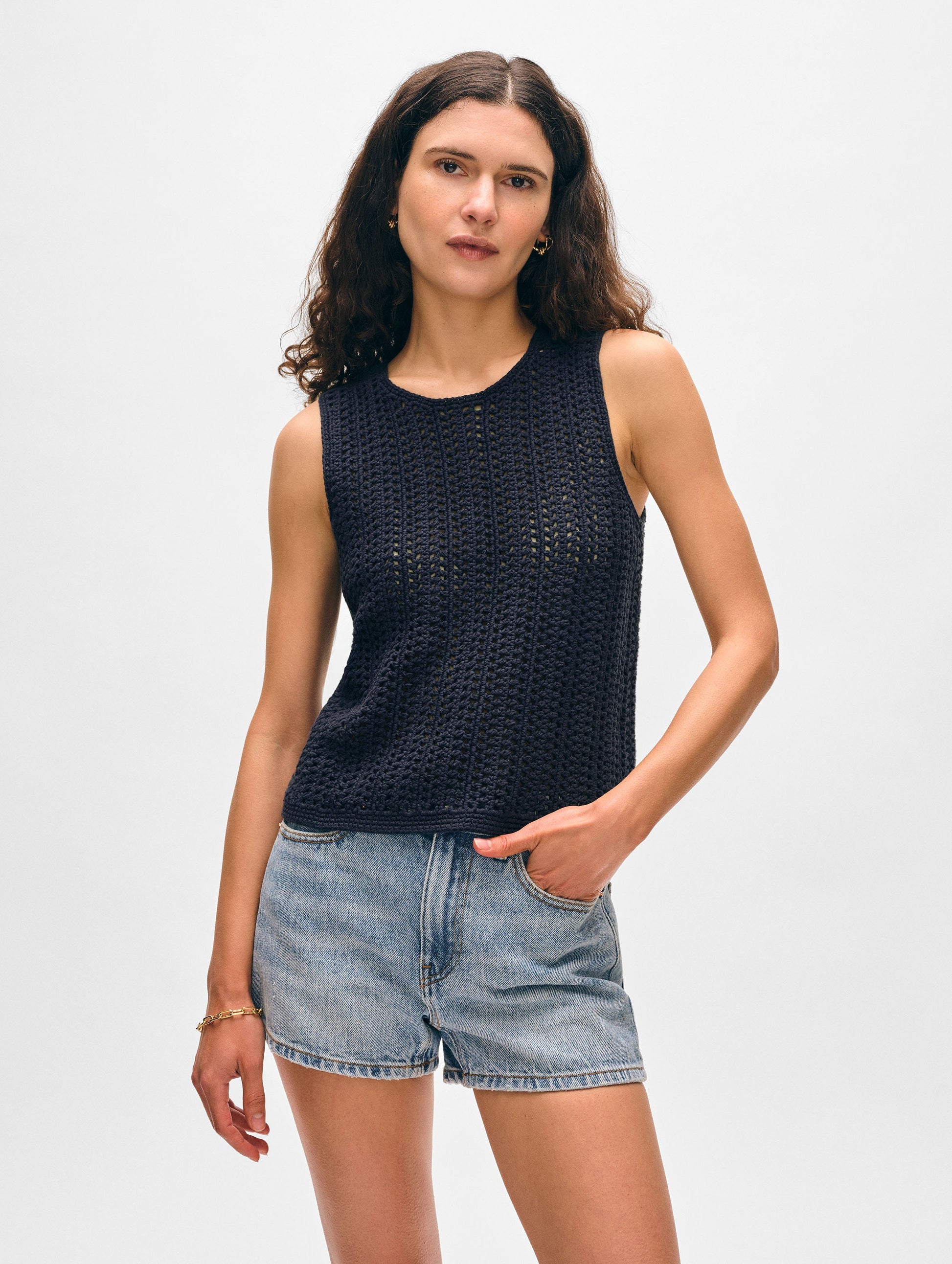 Hand Crochet Lofty Cotton Tank