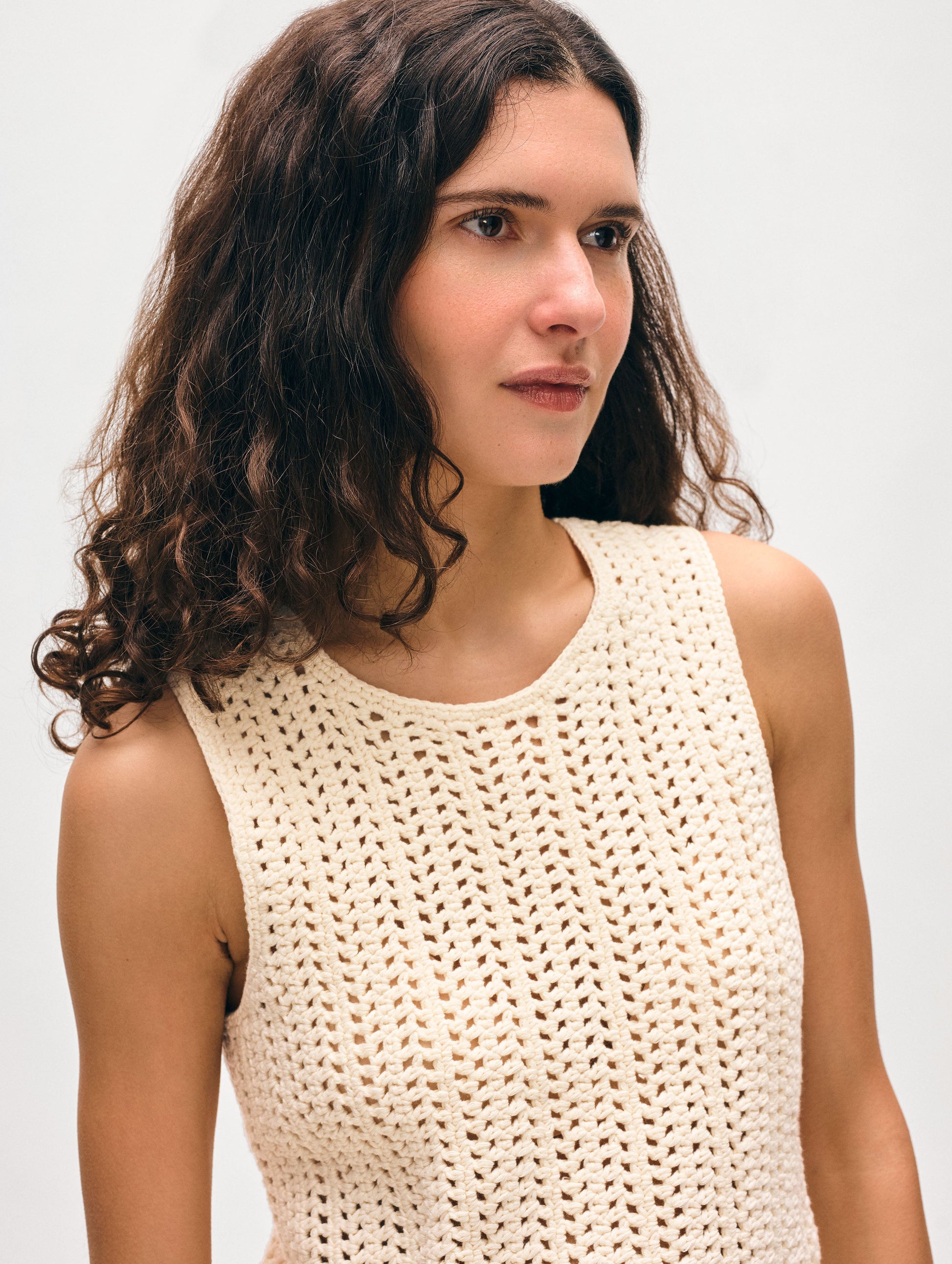 Hand Crochet Lofty Cotton Tank