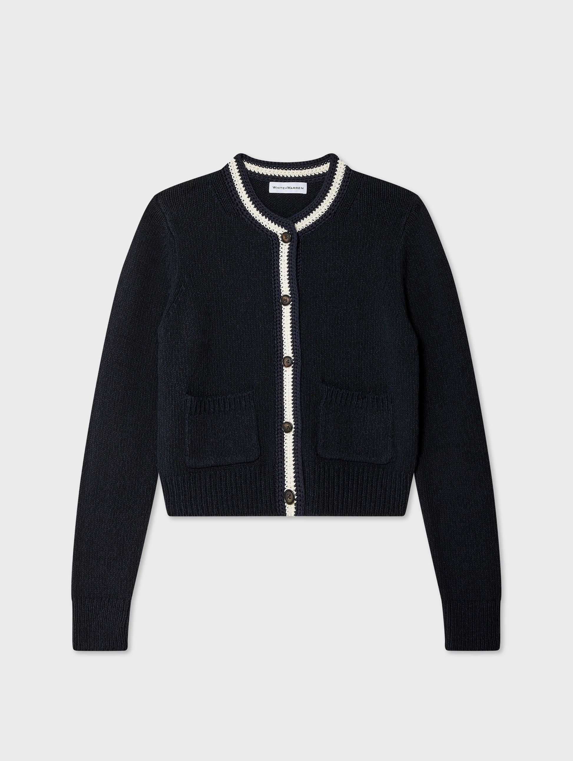 Lofty Cotton Crochet Trim Cardigan