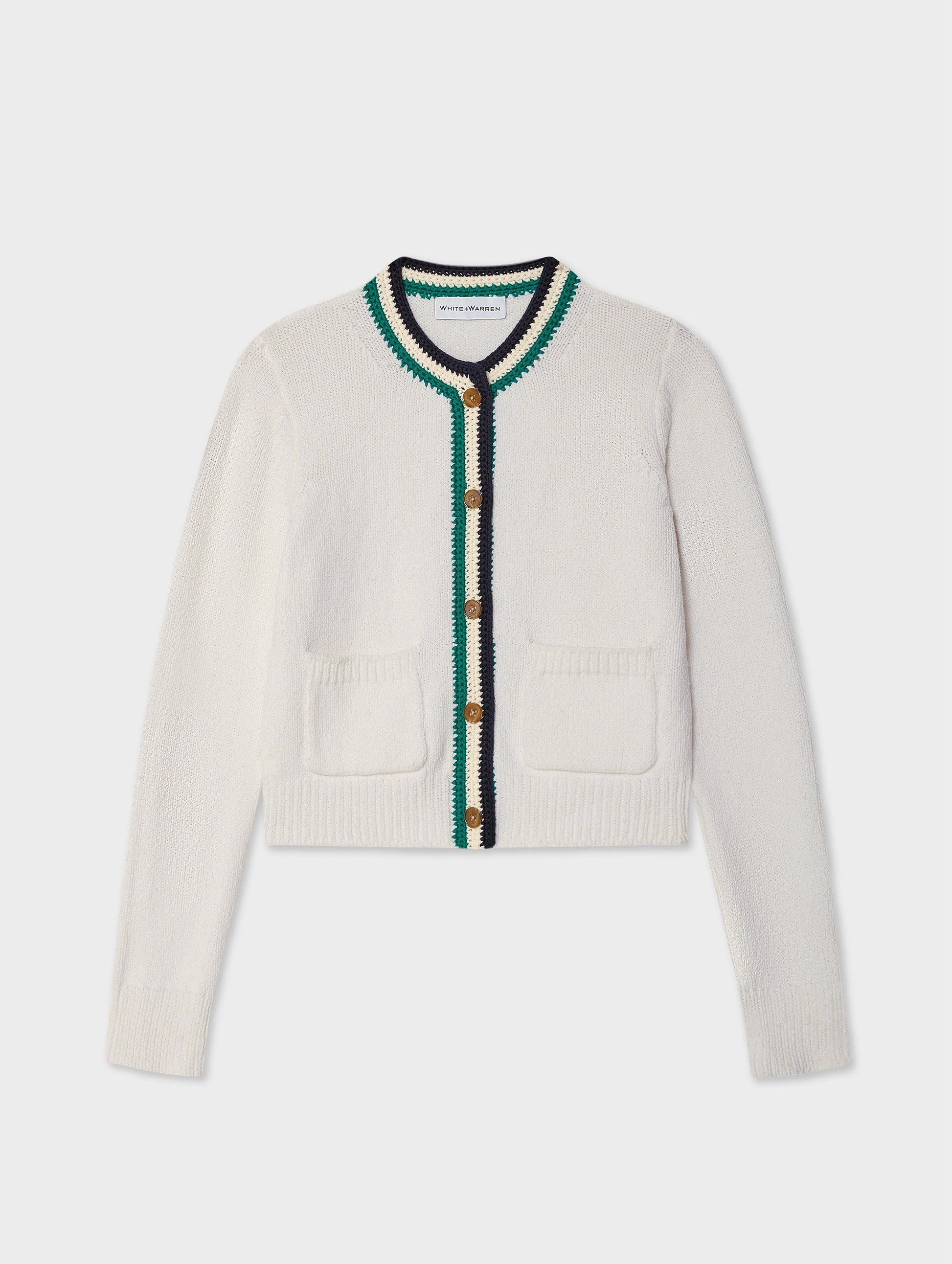 Lofty Cotton Crochet Trim Cardigan