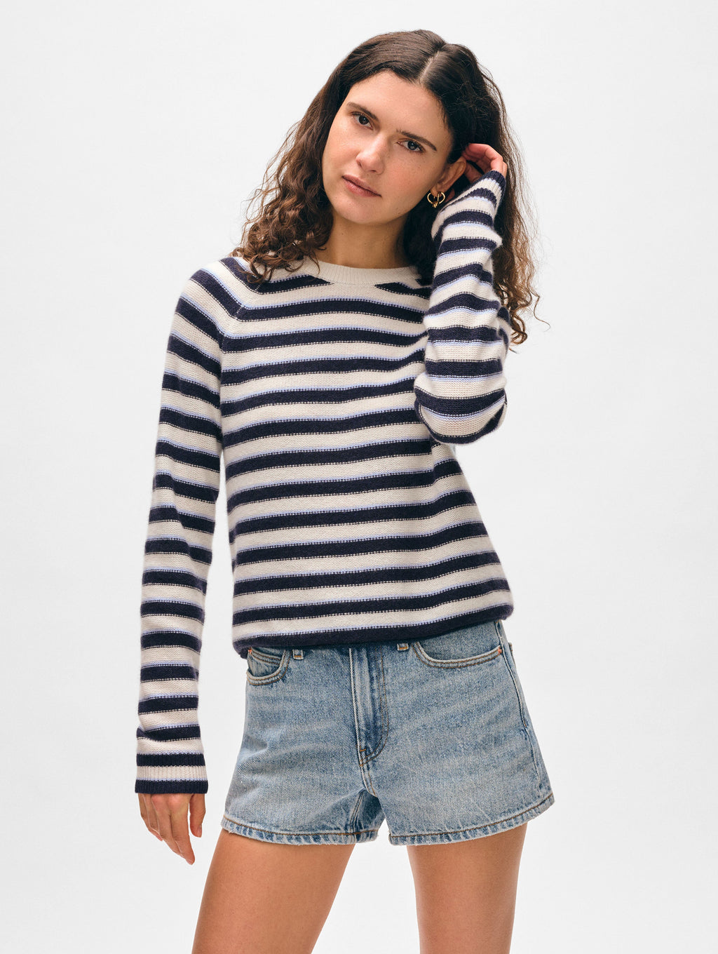 Cashmere Striped Sweatshirt